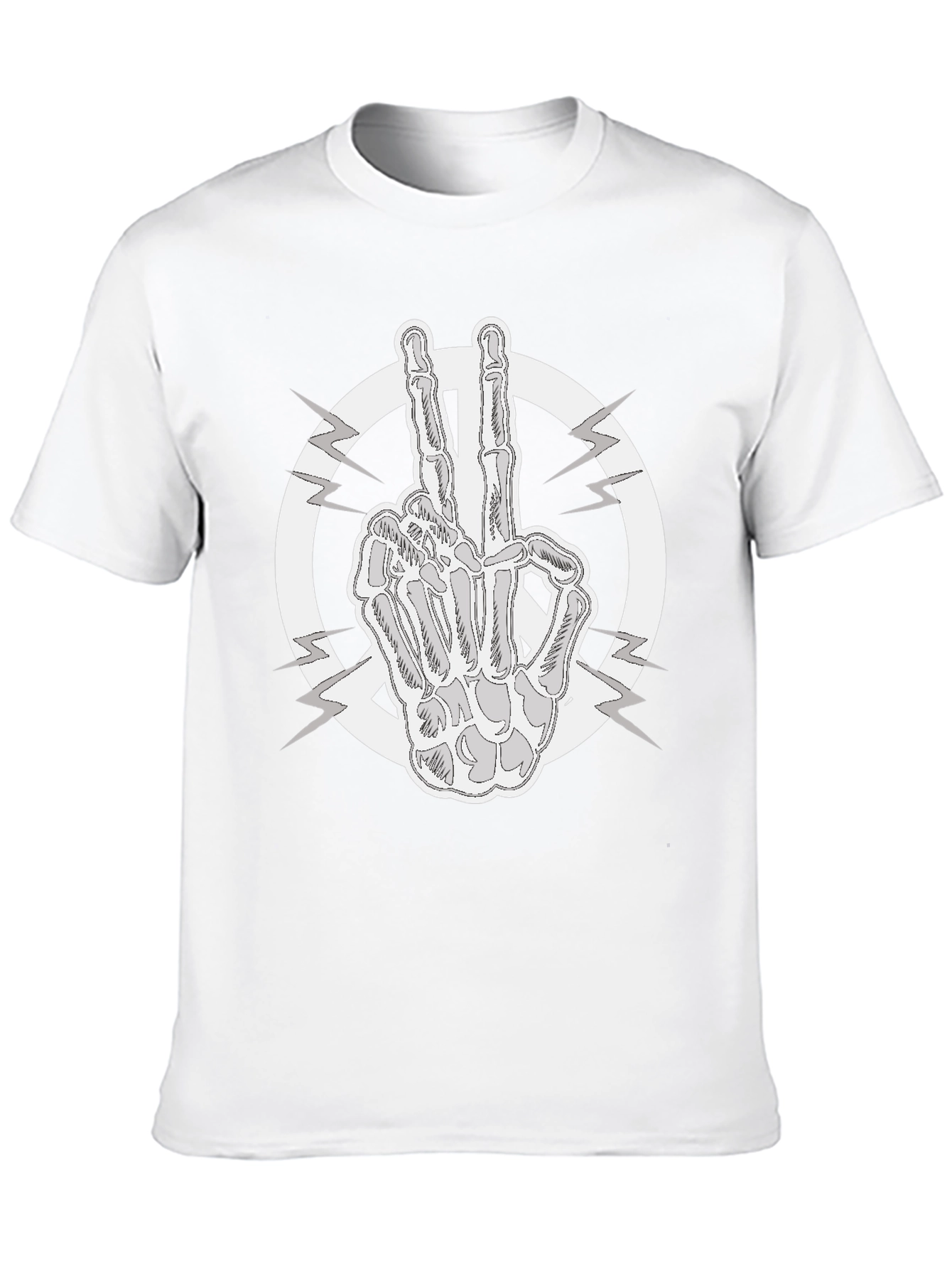 Peace Sign Skeleton Hand T-Shirt