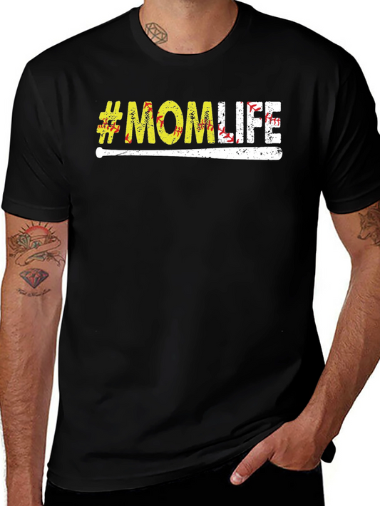 #MomLife Baseball Graphic Tee - Casual Comfort