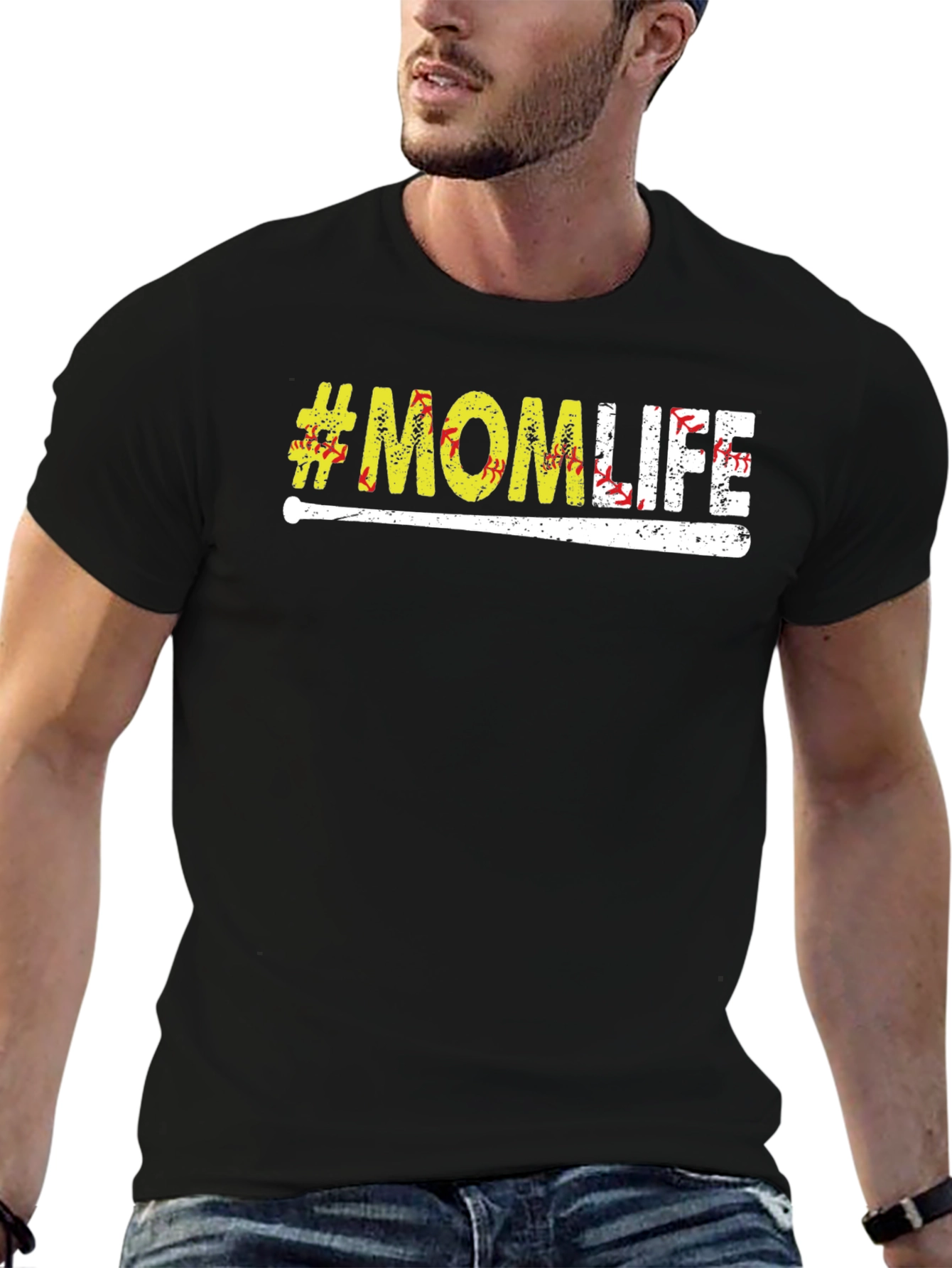 #MomLife Baseball Graphic Tee - Casual Comfort