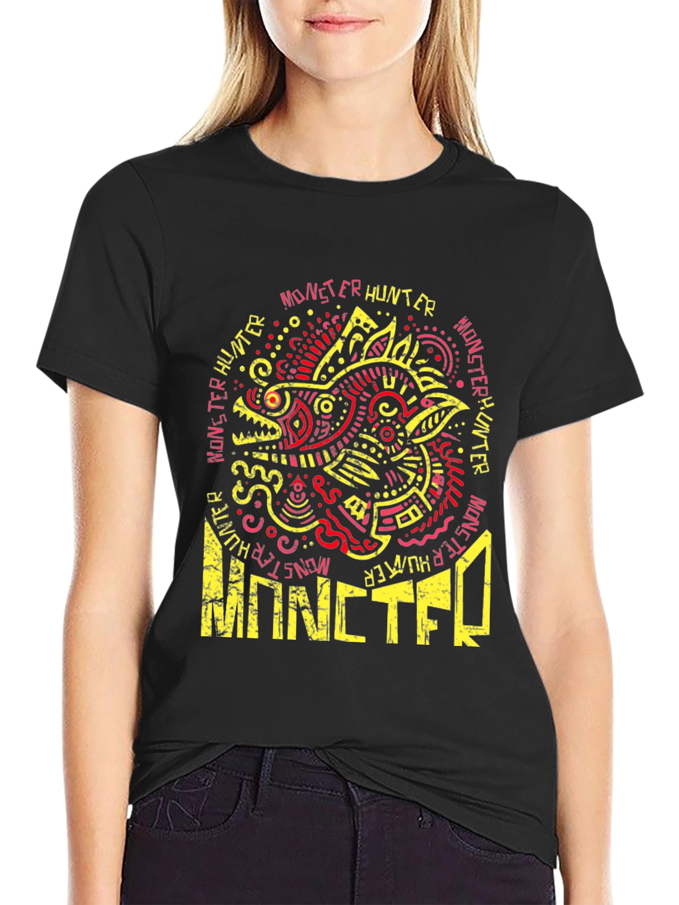 Monster Hunter Graphic Tee - Cool Dragon Design