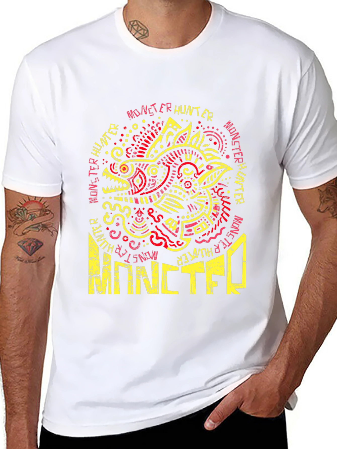 Monster Hunter Graphic Tee - Cool Dragon Design
