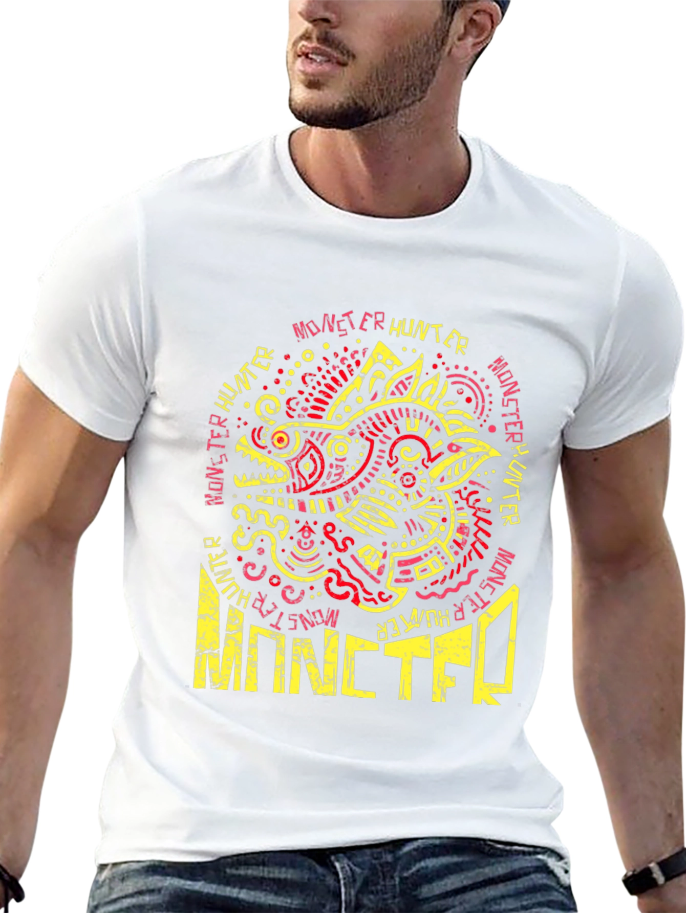 Monster Hunter Graphic Tee - Cool Dragon Design