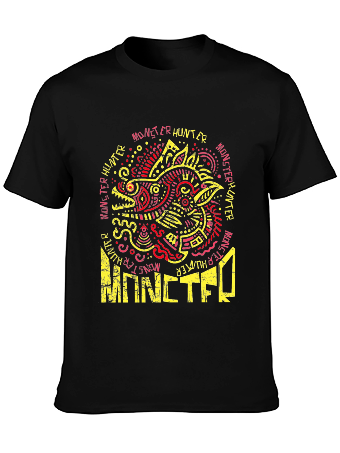 Monster Hunter Graphic Tee - Cool Dragon Design