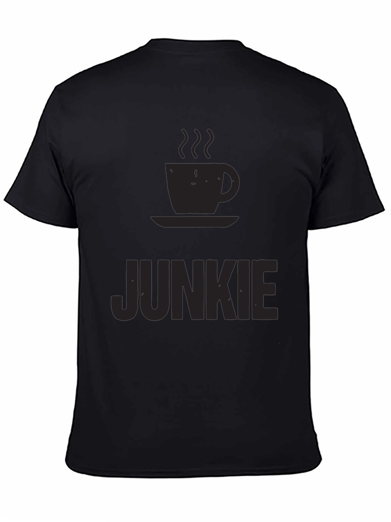 Coffee Junkie Black T-Shirt - Caffeine Lover Tee
