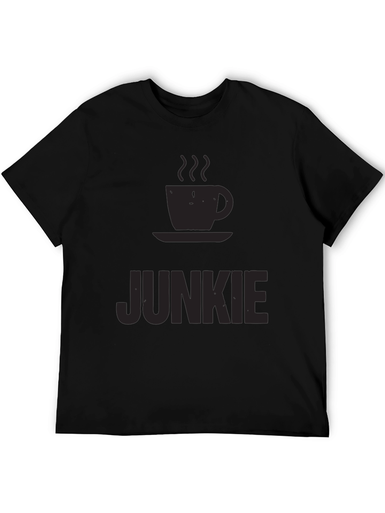 Coffee Junkie Black T-Shirt - Caffeine Lover Tee