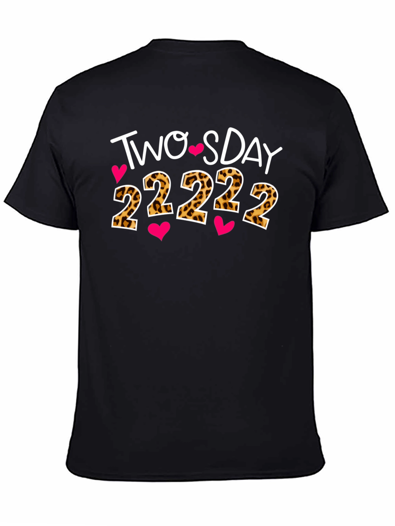 Twosday 2-22-22 Leopard Print Graphic Tee