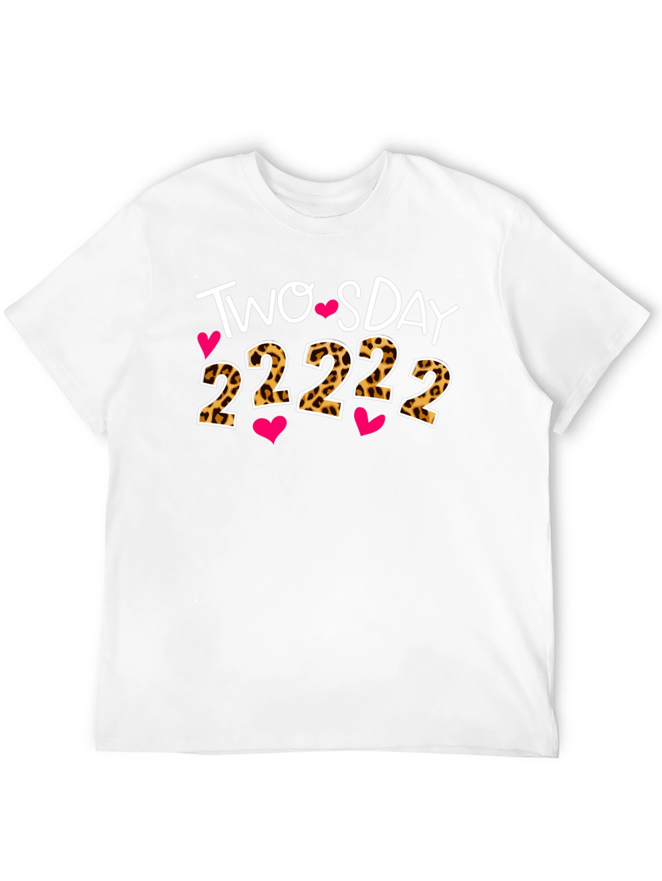 Twosday 2-22-22 Leopard Print Graphic Tee