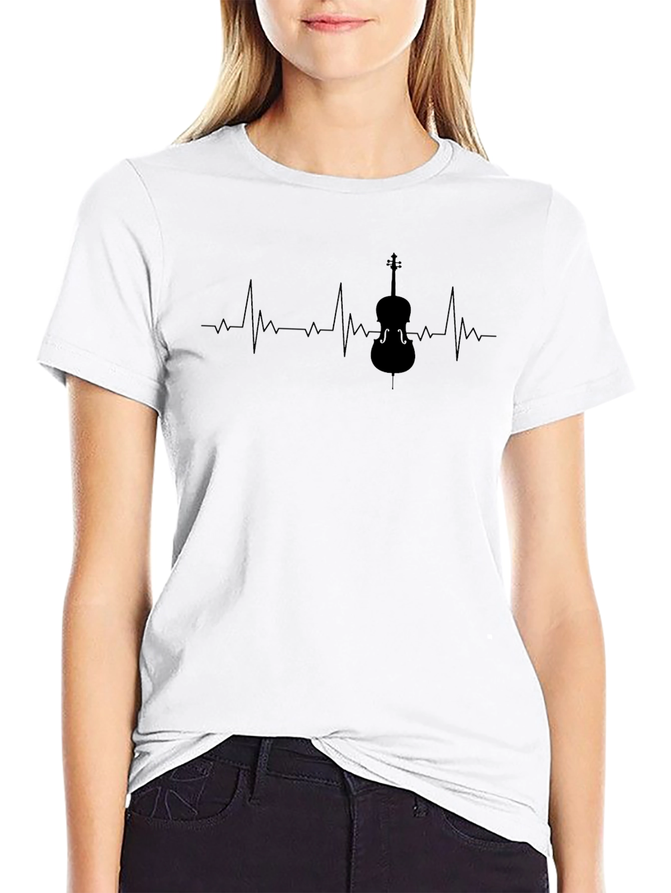 Cello Heartbeat T-Shirt - Music Lover Tee