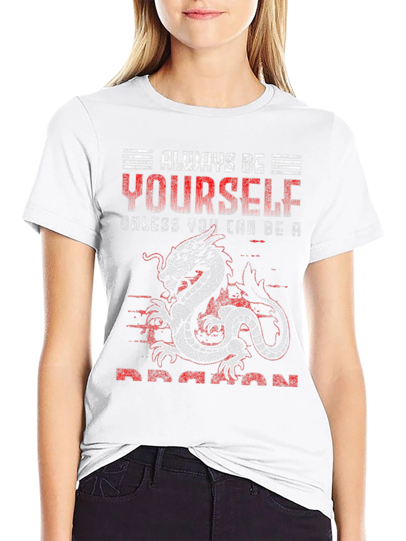 Always Be Yourself Dragon Graphic T-Shirt