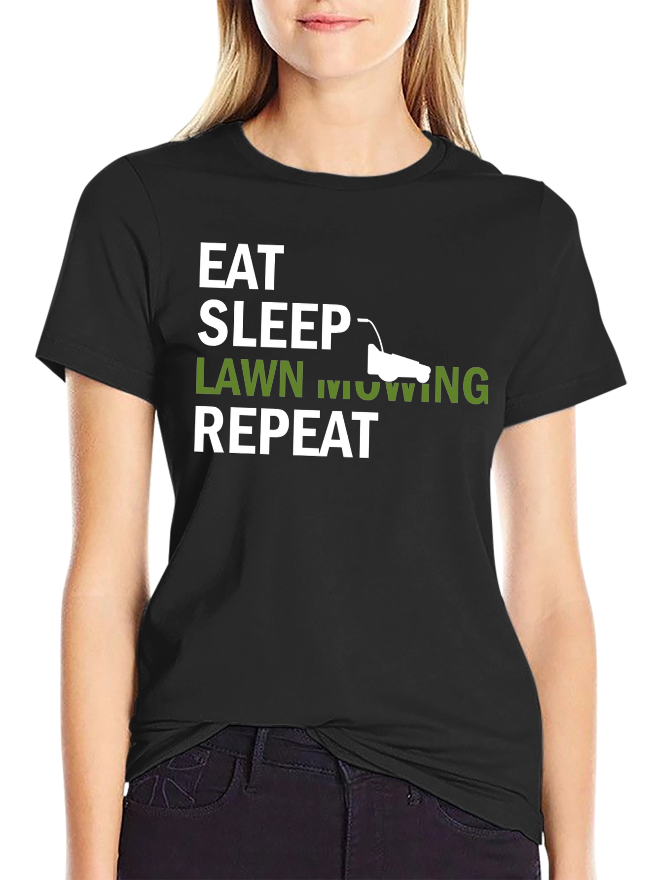 Eat Sleep Lawn Mowing Repeat Mens T-Shirt