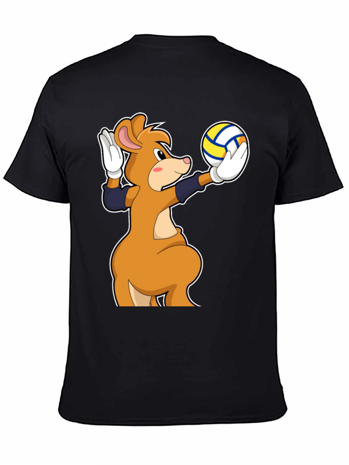 Cartoon Mouse Volleyball Player T-Shirt