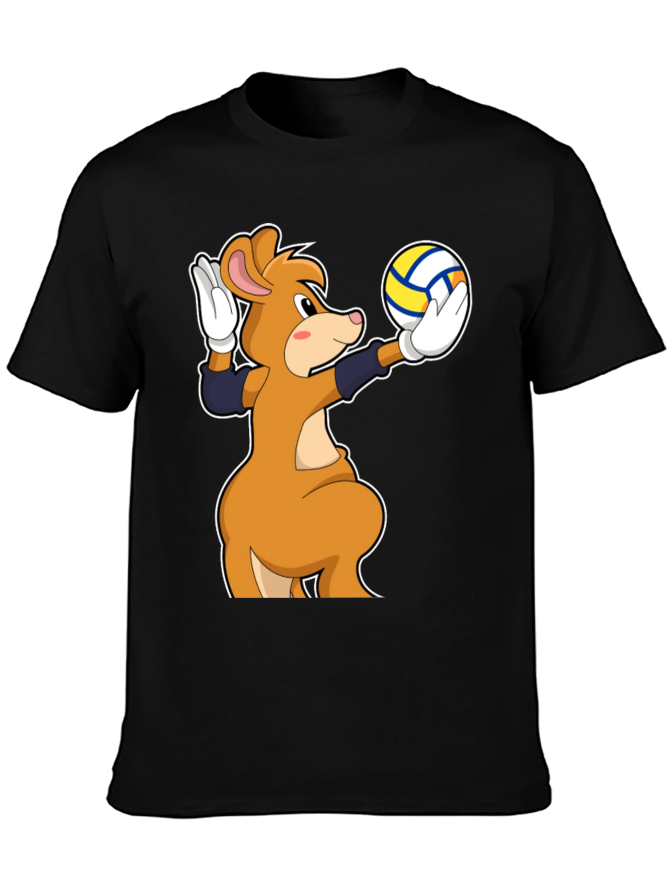 Cartoon Mouse Volleyball Player T-Shirt