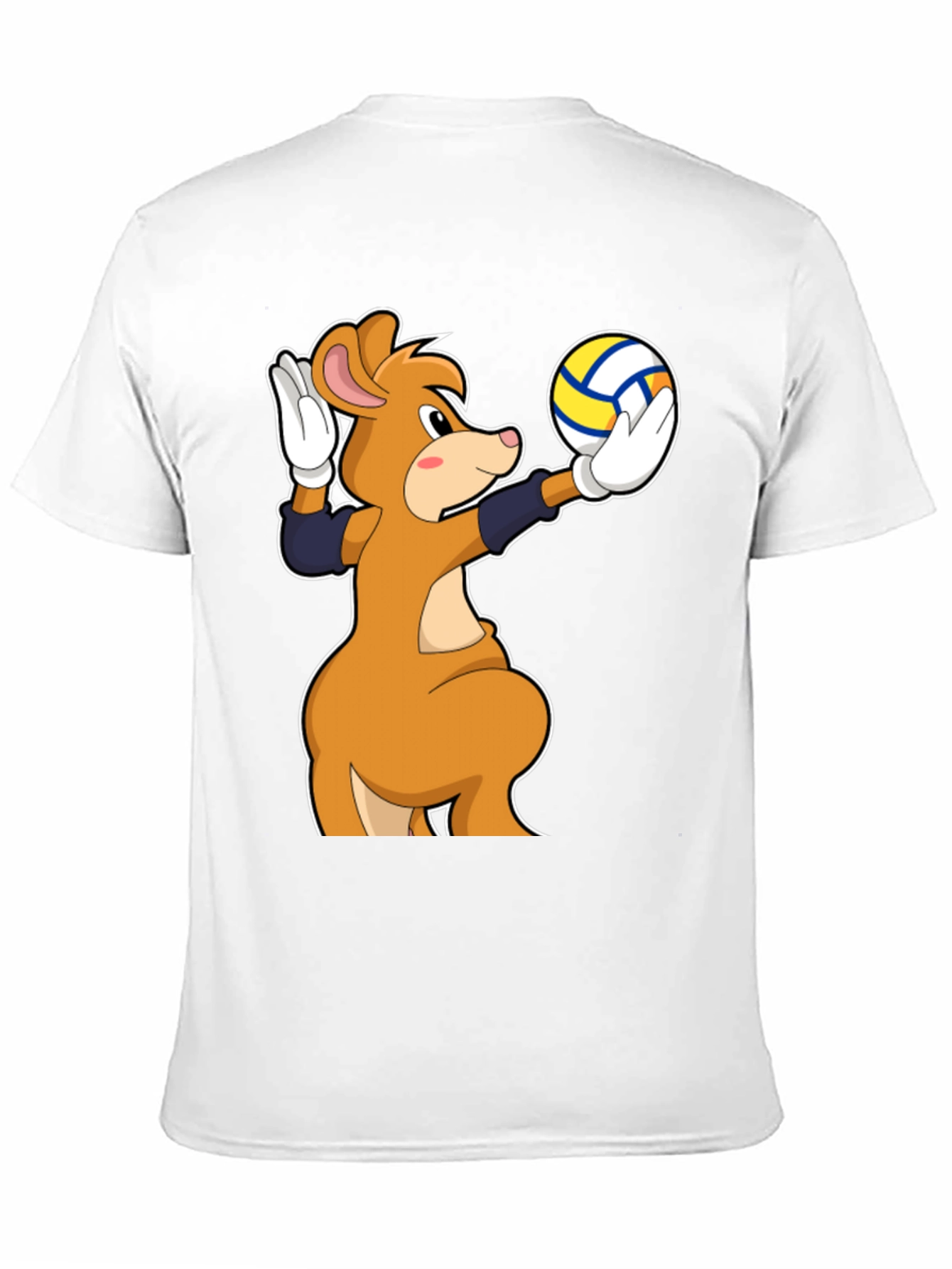 Cartoon Mouse Volleyball Player T-Shirt