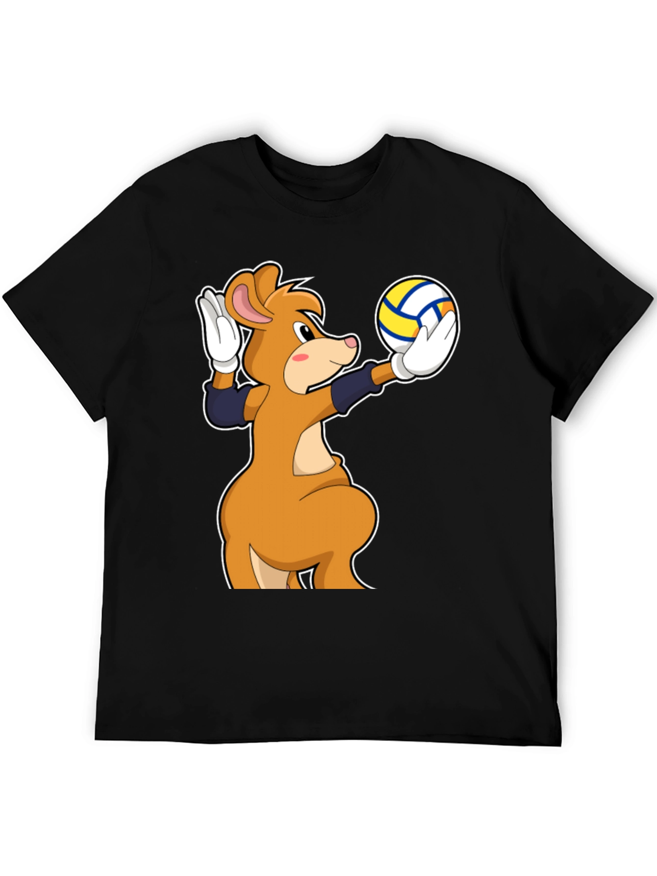 Cartoon Mouse Volleyball Player T-Shirt