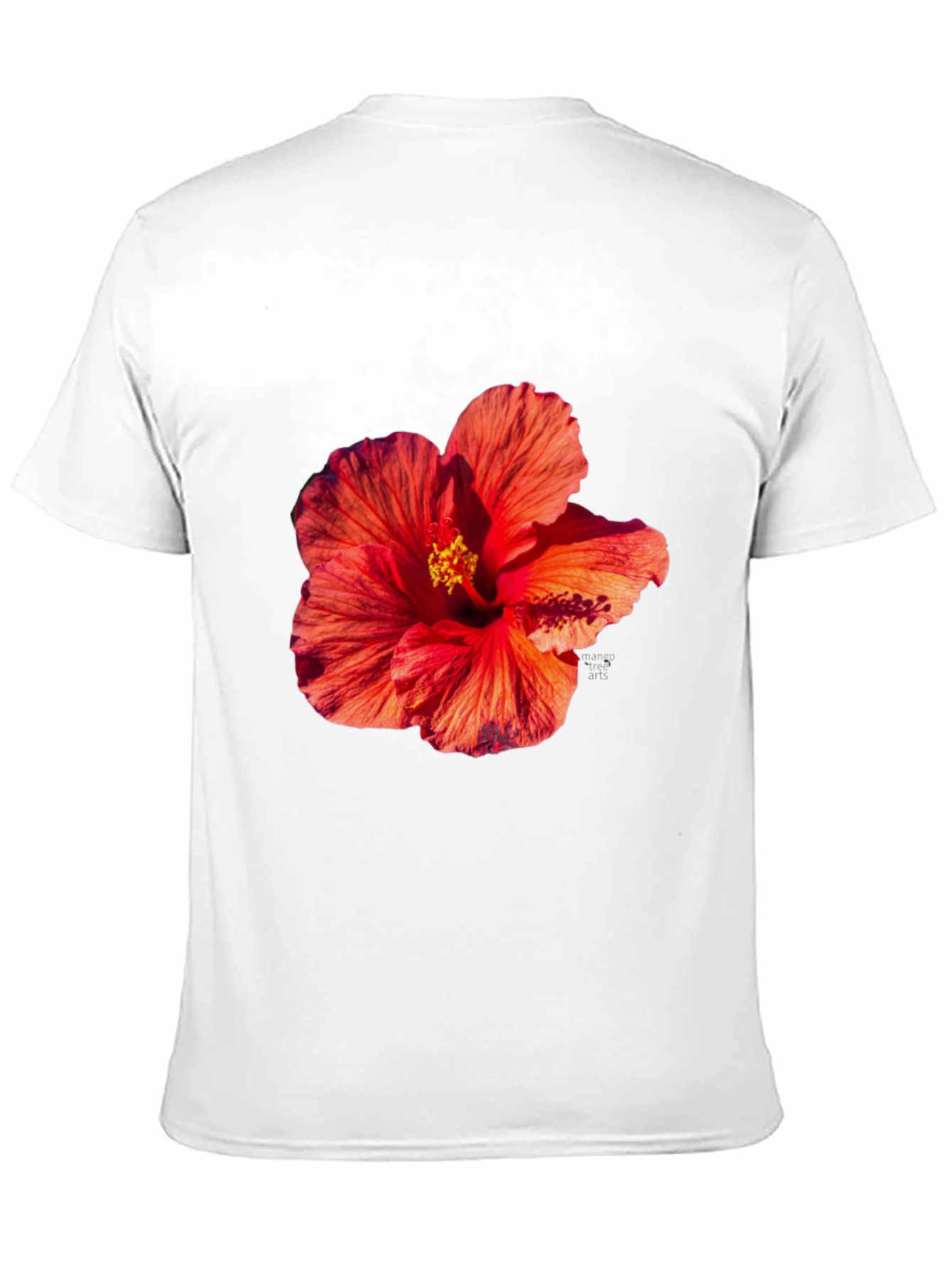Floral Print Tee - Tropical Hibiscus T-Shirt