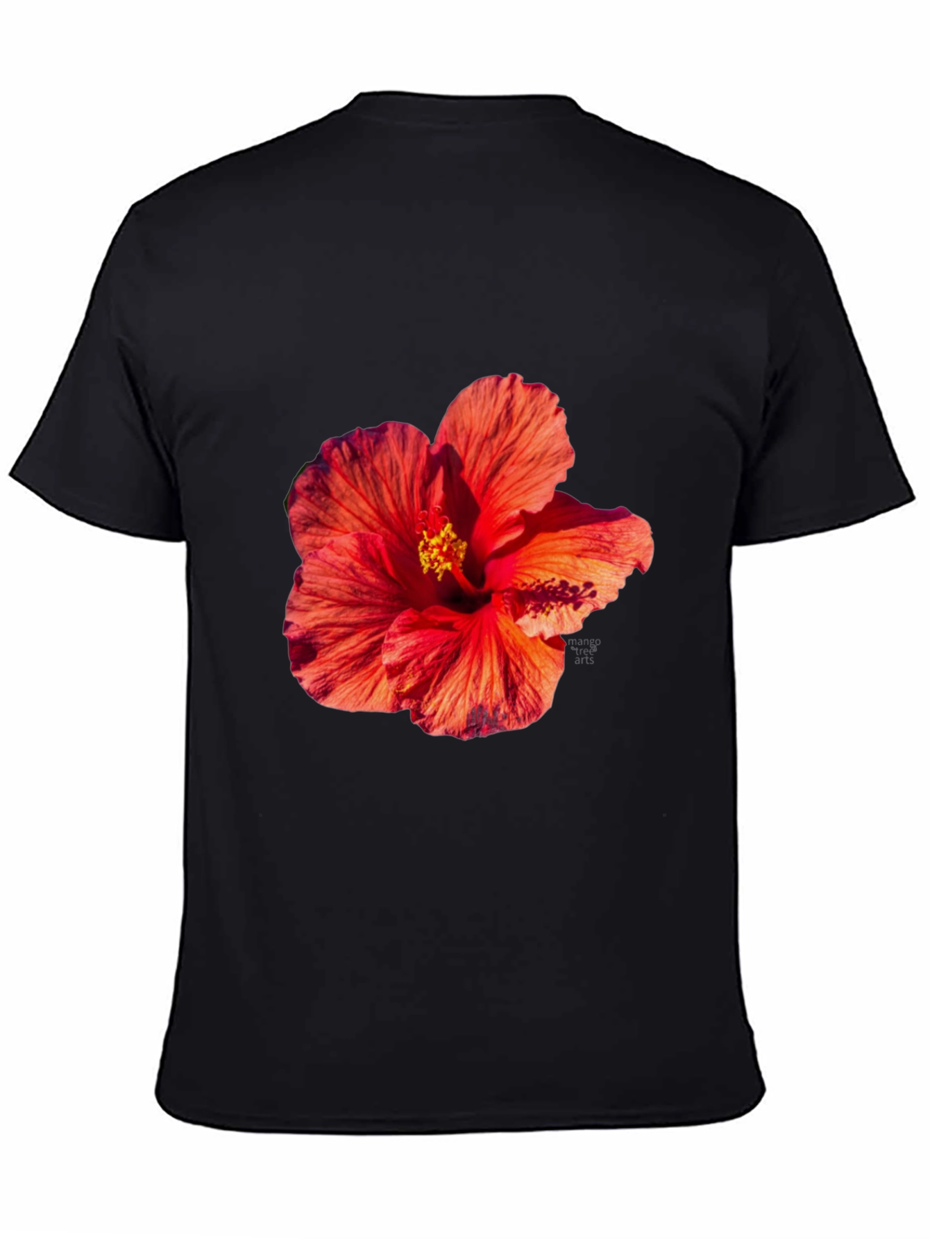 Floral Print Tee - Tropical Hibiscus T-Shirt