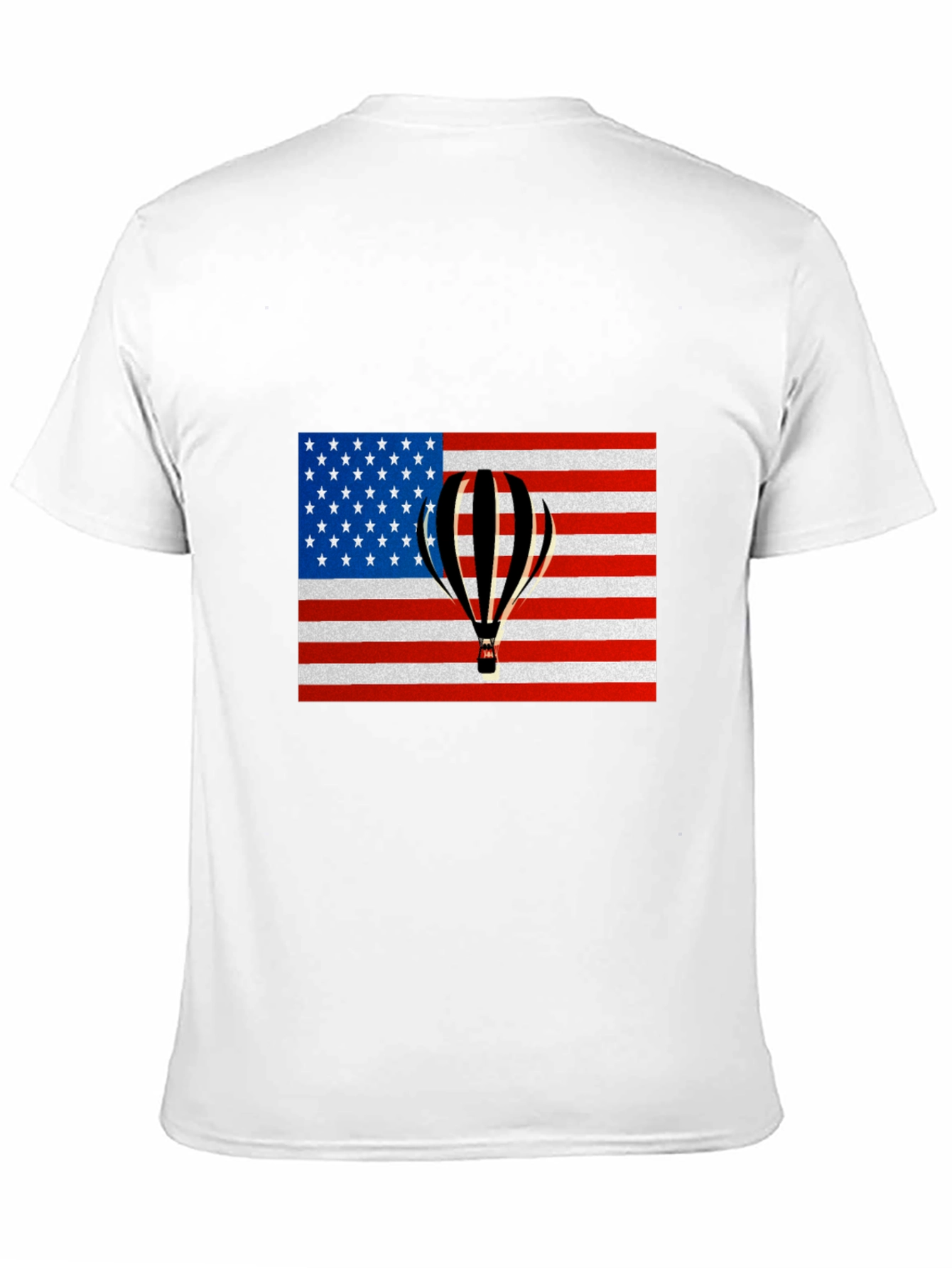USA Flag Hot Air Balloon Graphic Tee