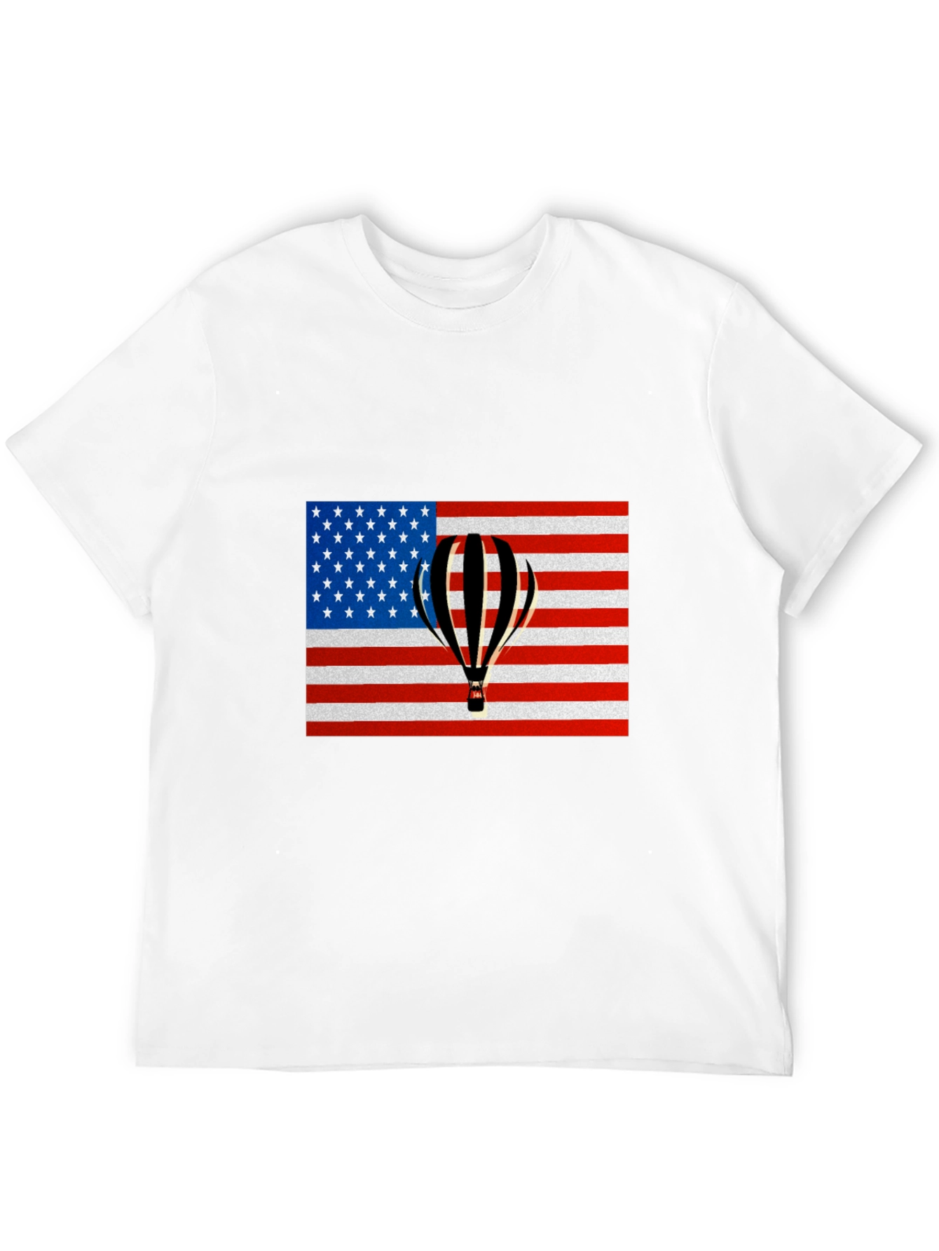 USA Flag Hot Air Balloon Graphic Tee