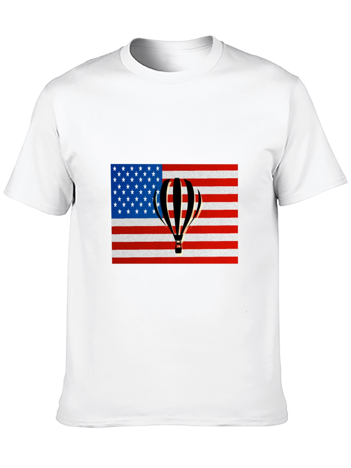 USA Flag Hot Air Balloon Graphic Tee