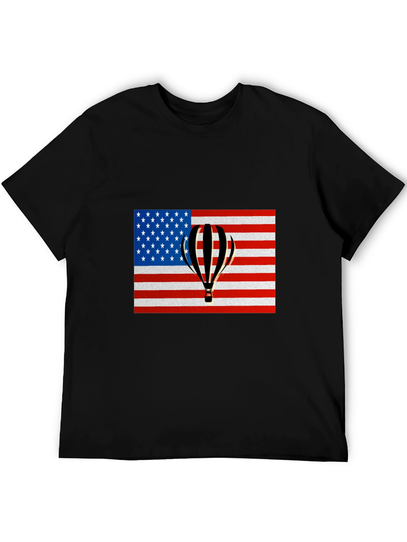 USA Flag Hot Air Balloon Graphic Tee