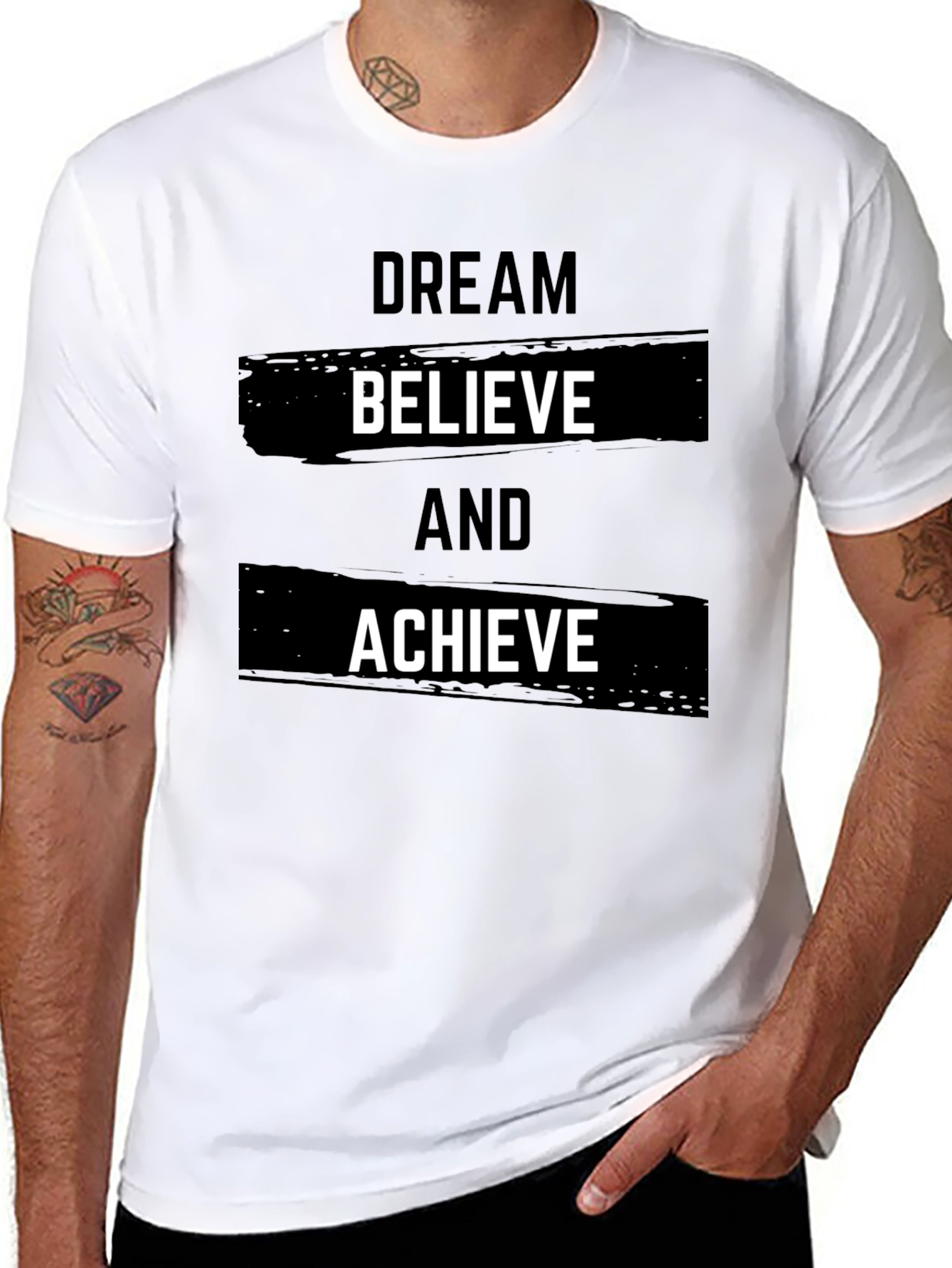 Dream Believe Achieve Black T-Shirt