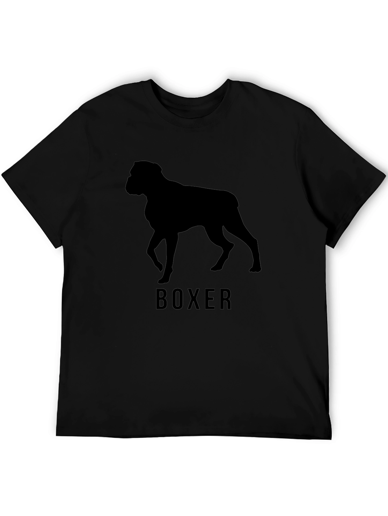 Boxer Dog Silhouette T-Shirt - Classic Crew Neck Tee
