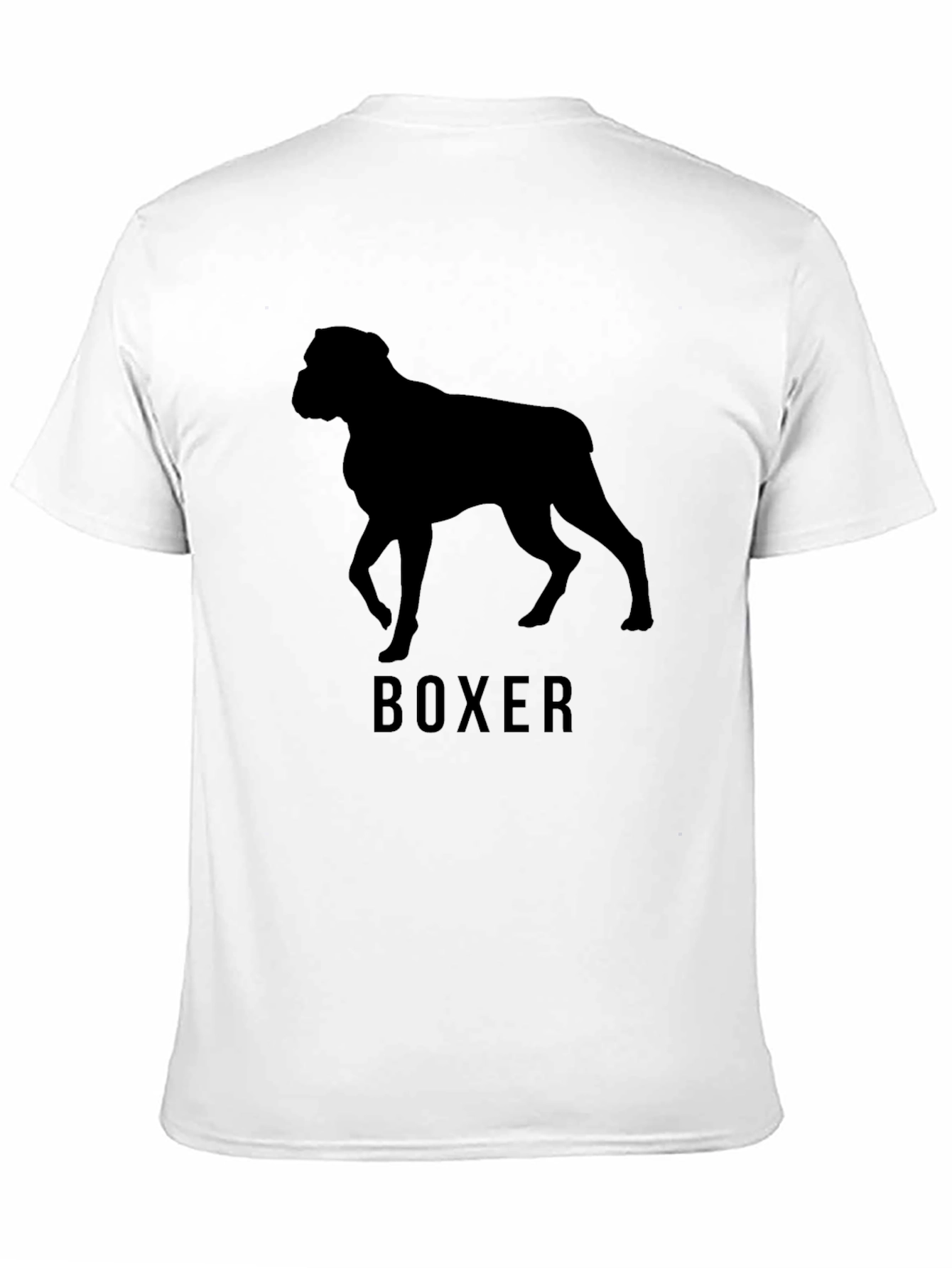 Boxer Dog Silhouette T-Shirt - Classic Crew Neck Tee