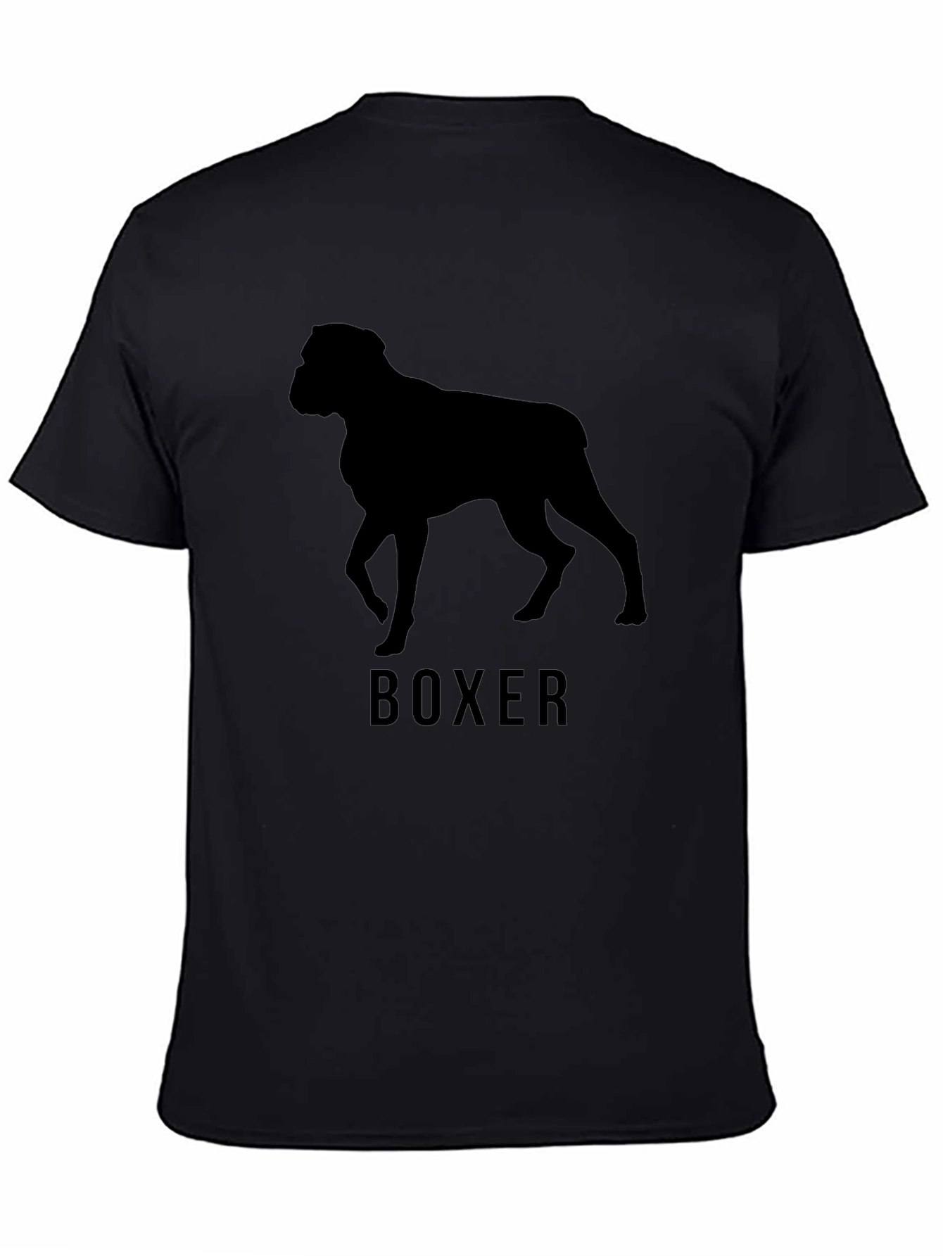 Boxer Dog Silhouette T-Shirt - Classic Crew Neck Tee