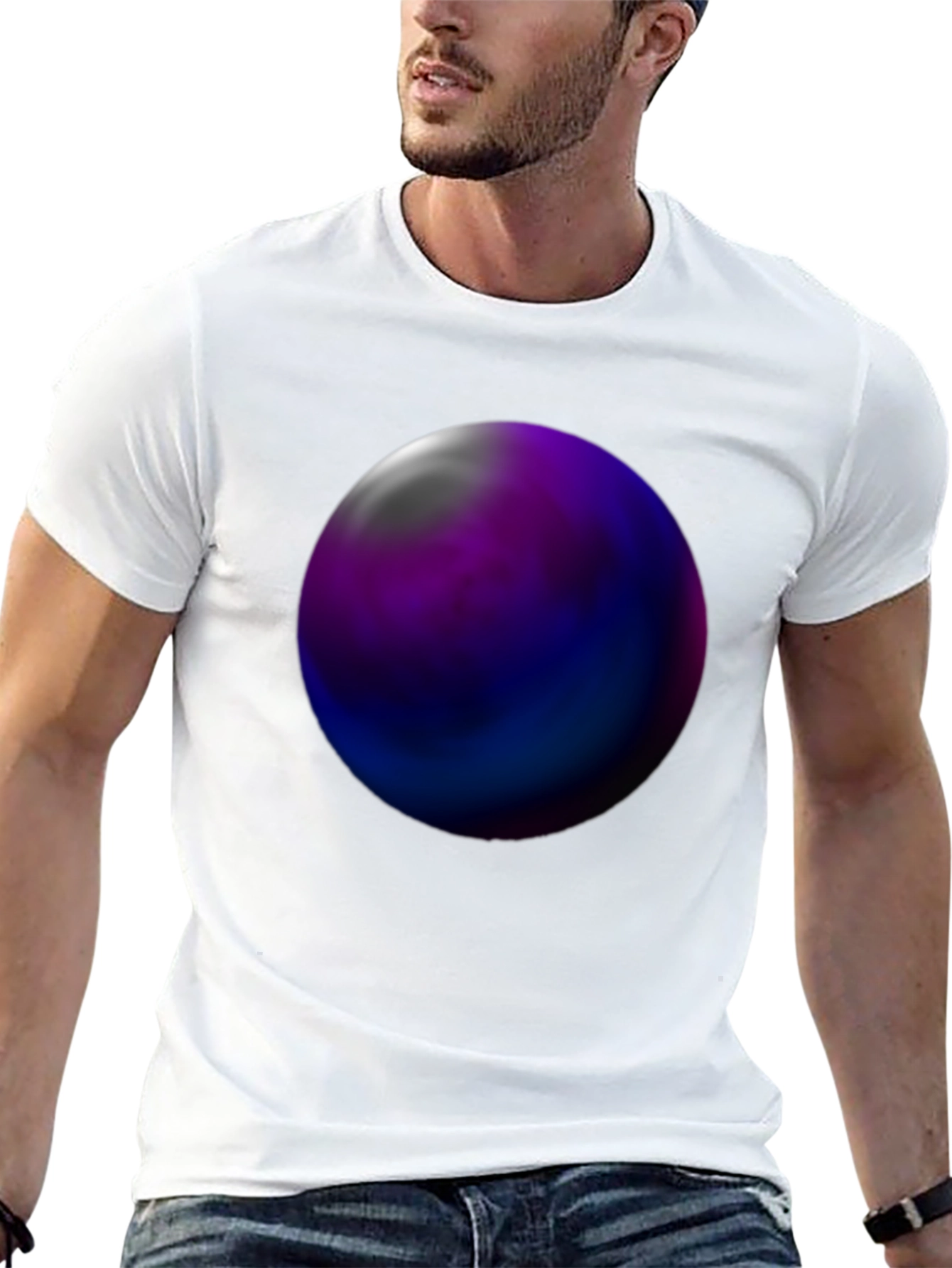 Abstract Orb Graphic Tee - Black Unisex T-Shirt