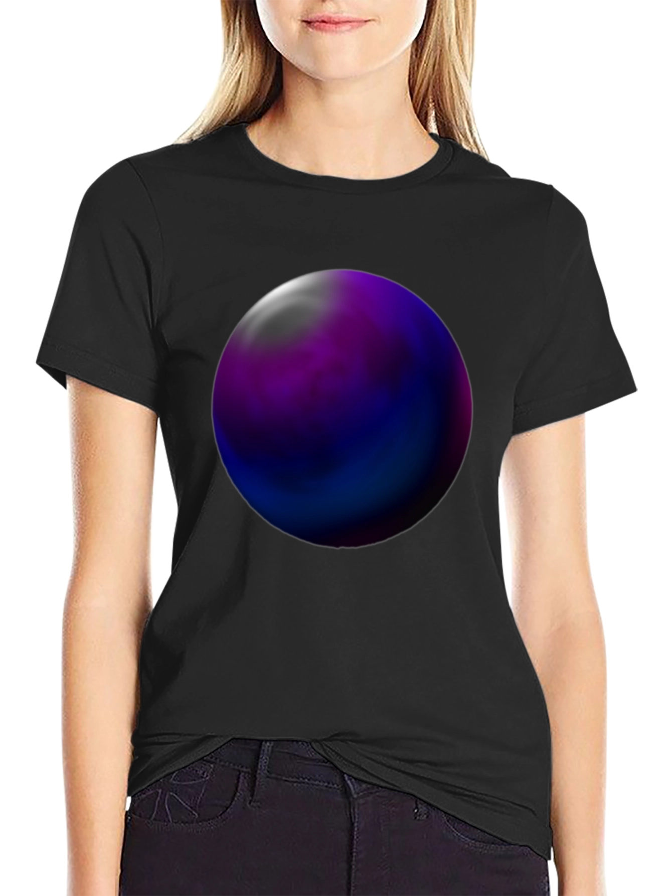 Abstract Orb Graphic Tee - Black Unisex T-Shirt