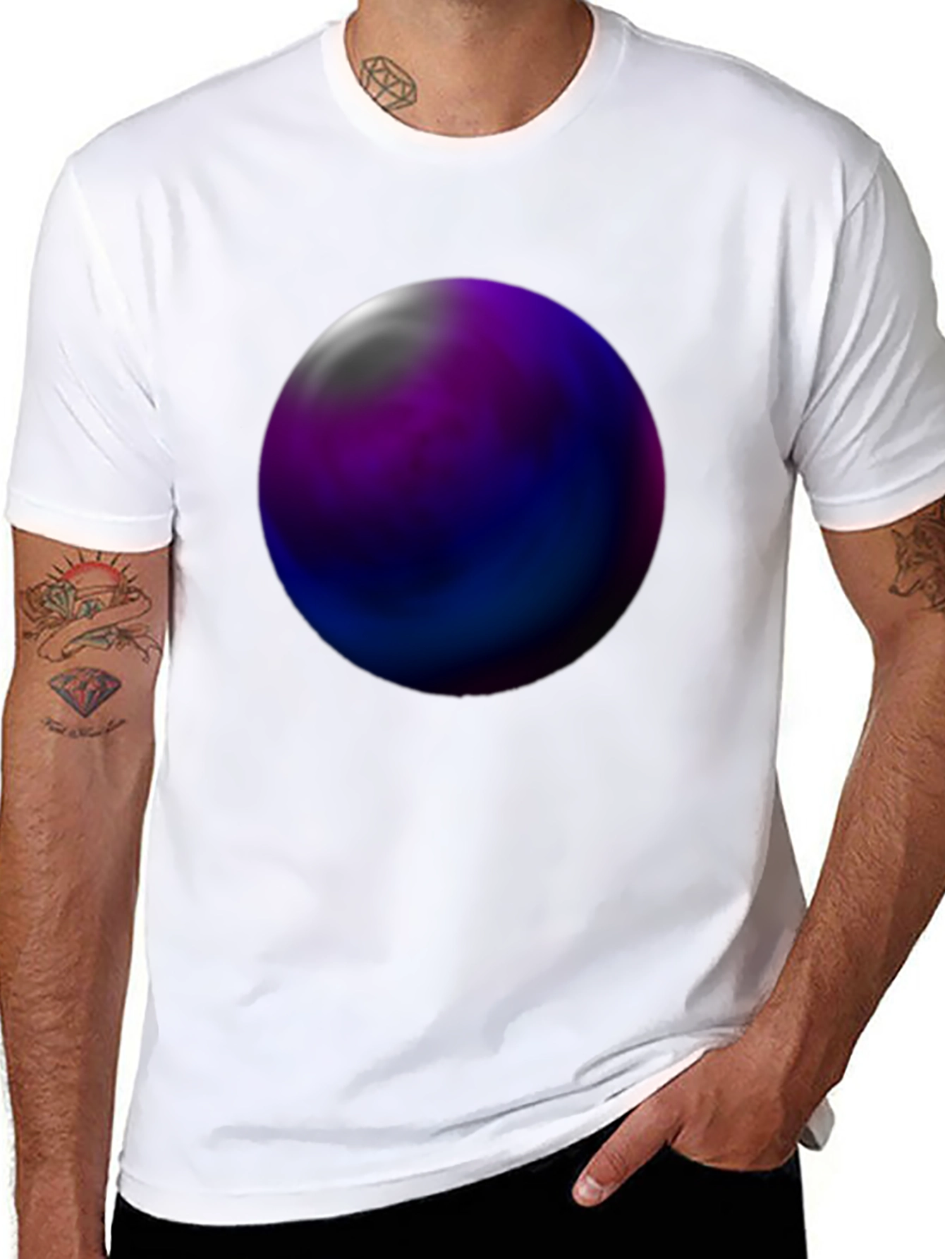 Abstract Orb Graphic Tee - Black Unisex T-Shirt