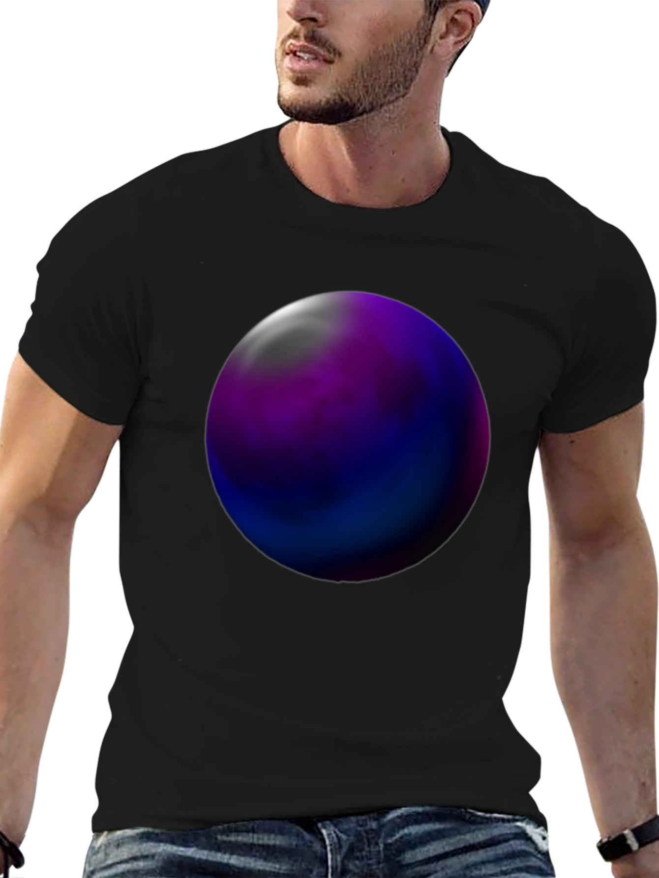 Abstract Orb Graphic Tee - Black Unisex T-Shirt
