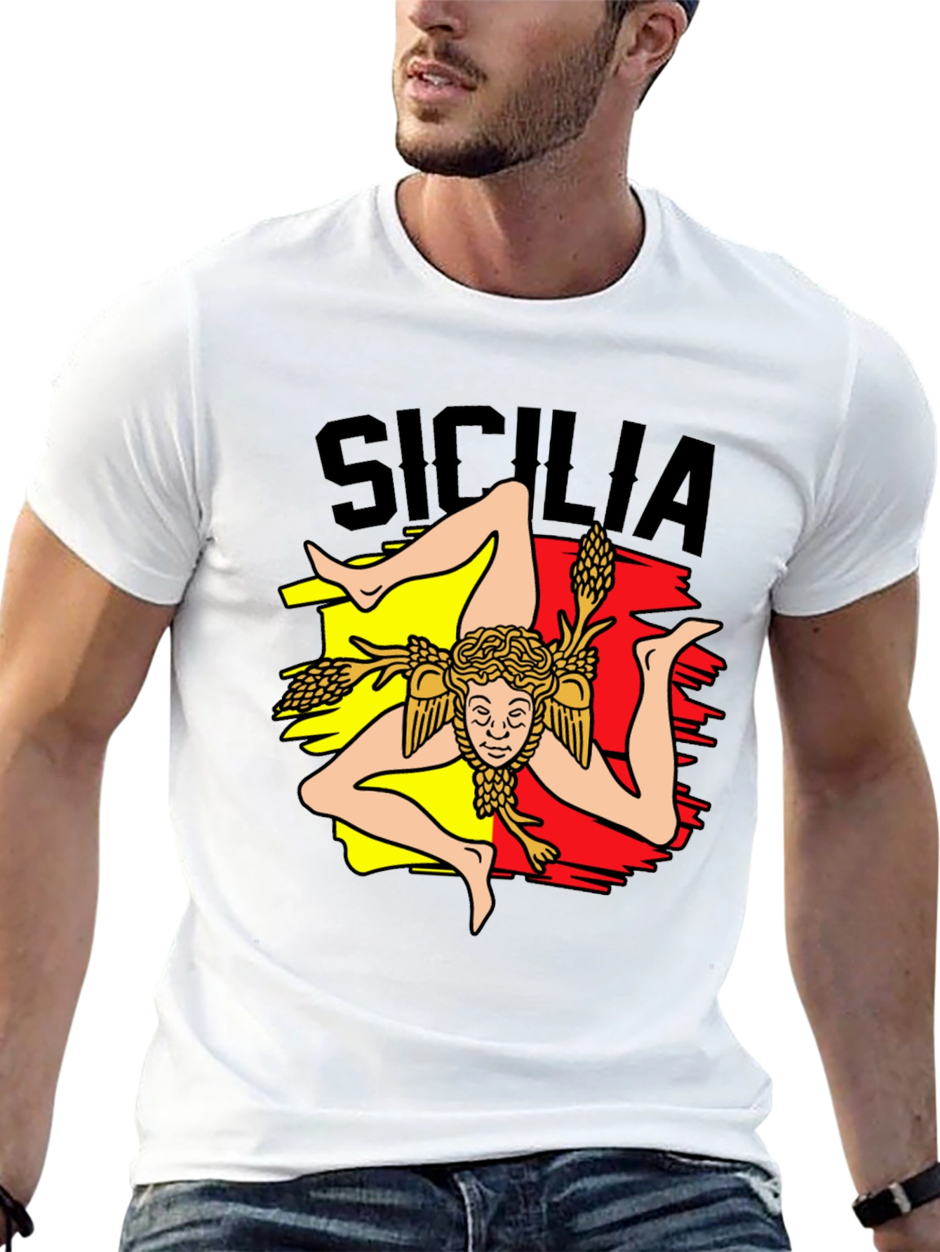 Sicilia Trinacria T-Shirt - Italy Sicilian Symbol Tee