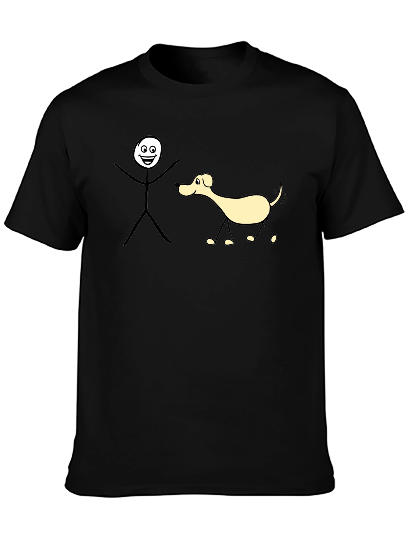 Funny Stick Figure Dog Walk T-Shirt