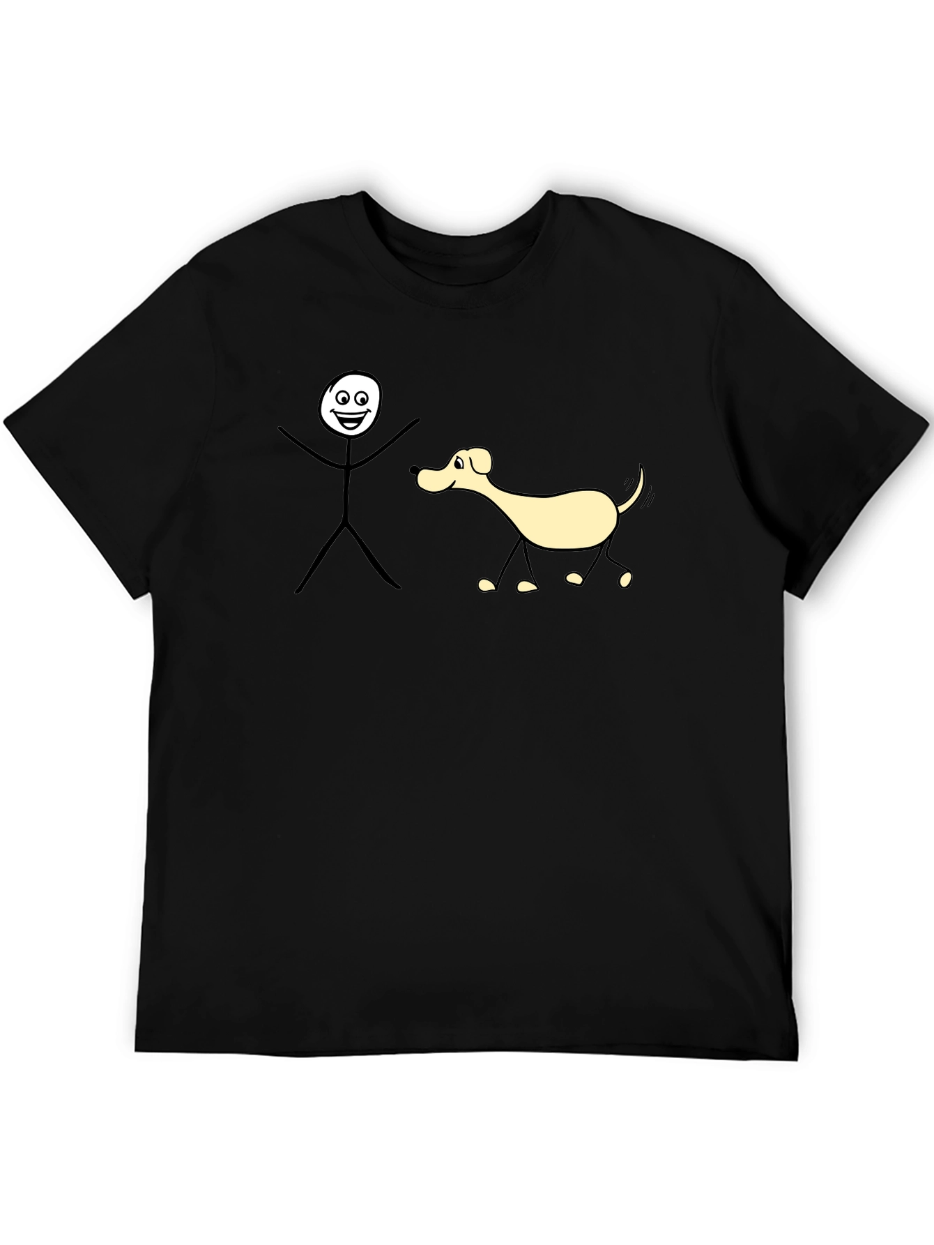 Funny Stick Figure Dog Walk T-Shirt