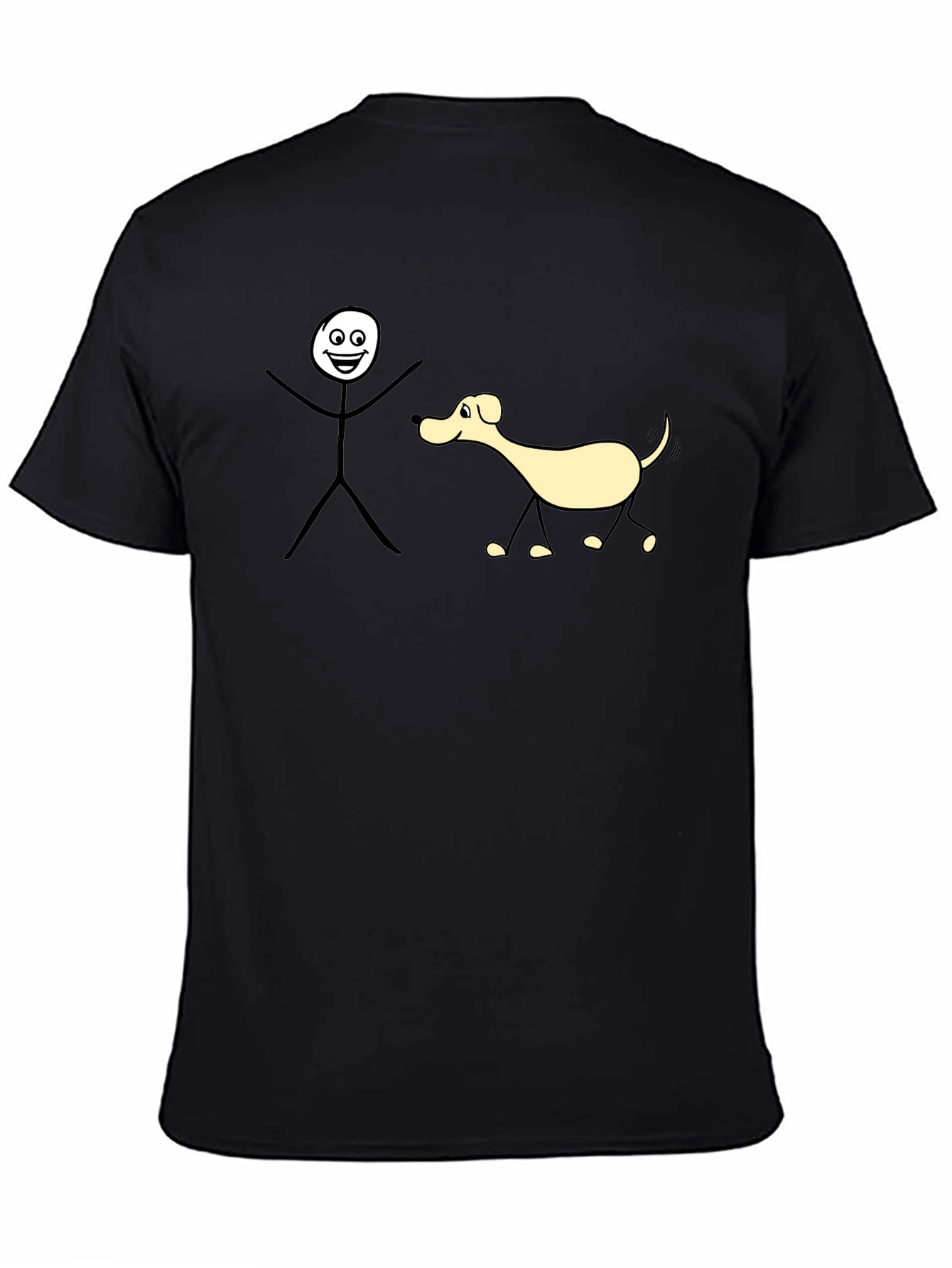 Funny Stick Figure Dog Walk T-Shirt