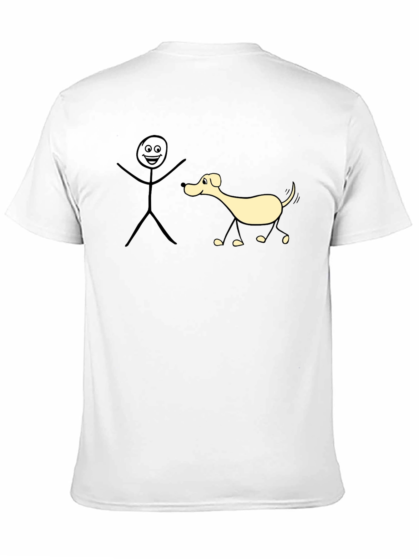 Funny Stick Figure Dog Walk T-Shirt