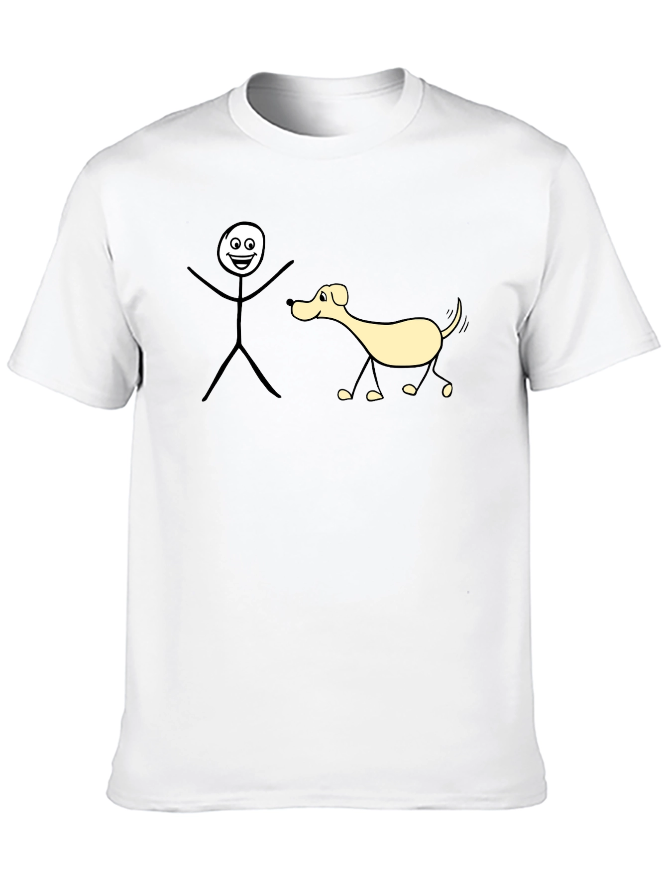 Funny Stick Figure Dog Walk T-Shirt