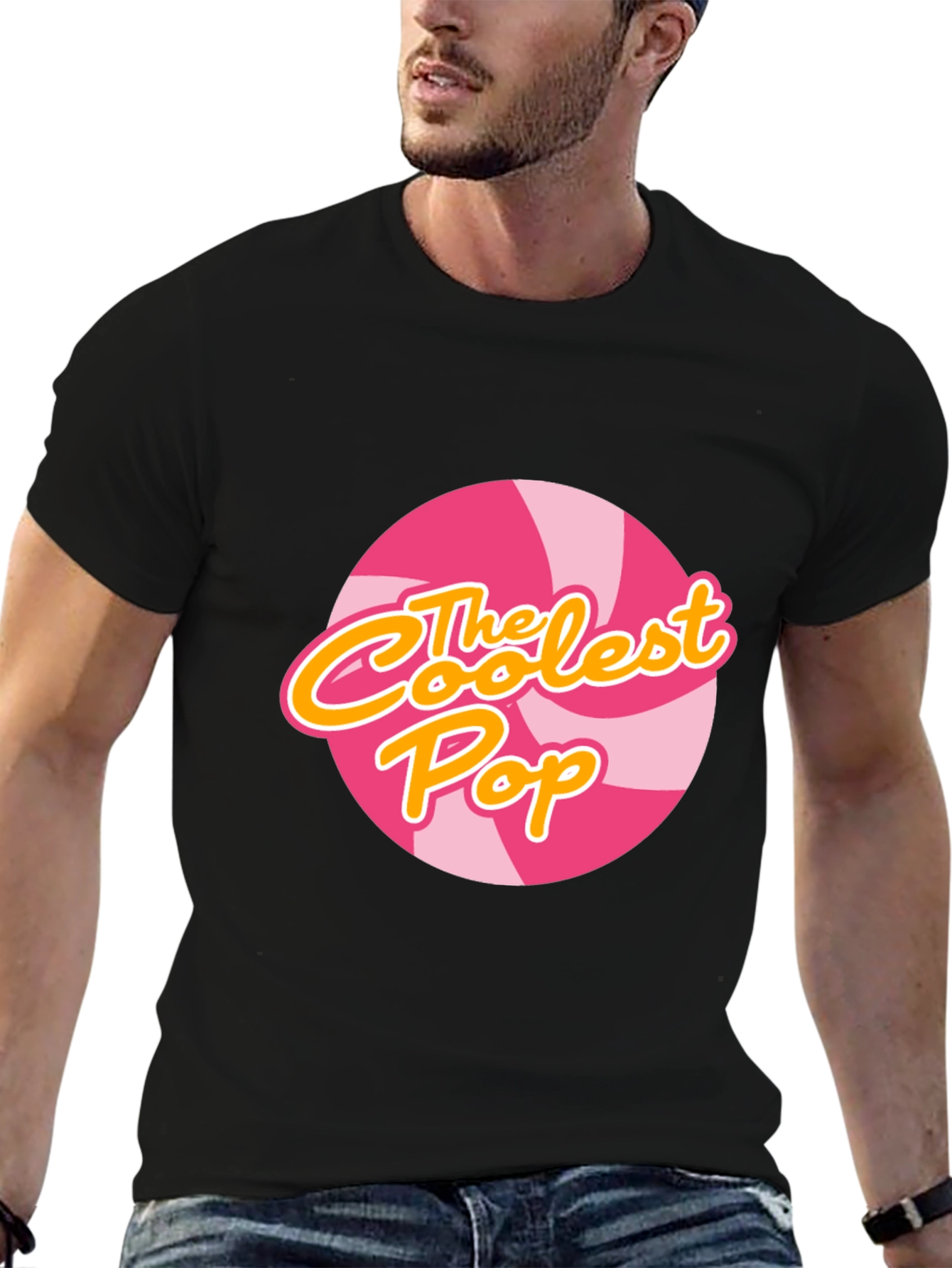 Coolest Pop Graphic T-Shirt - Candy Swirl Design