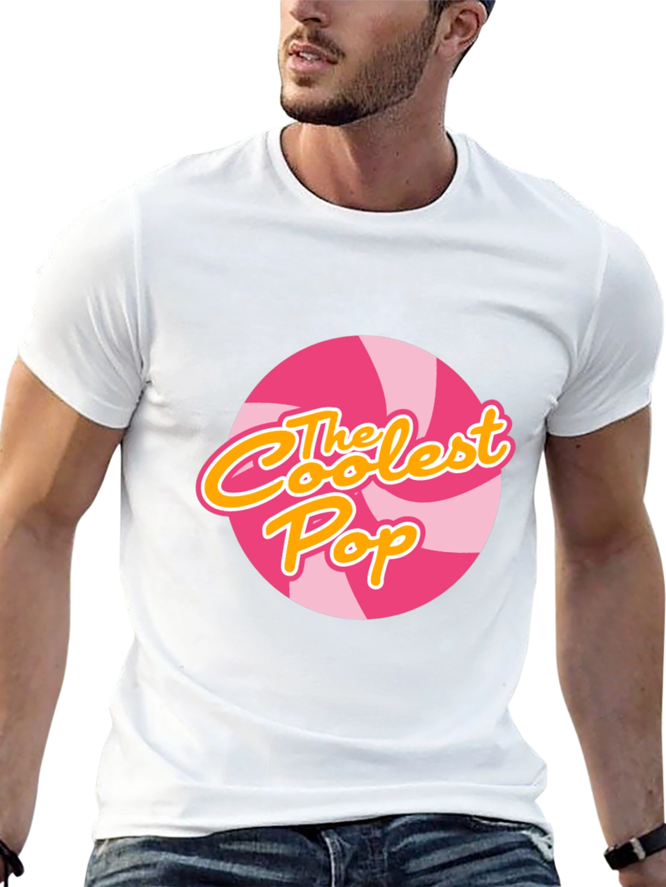 Coolest Pop Graphic T-Shirt - Candy Swirl Design