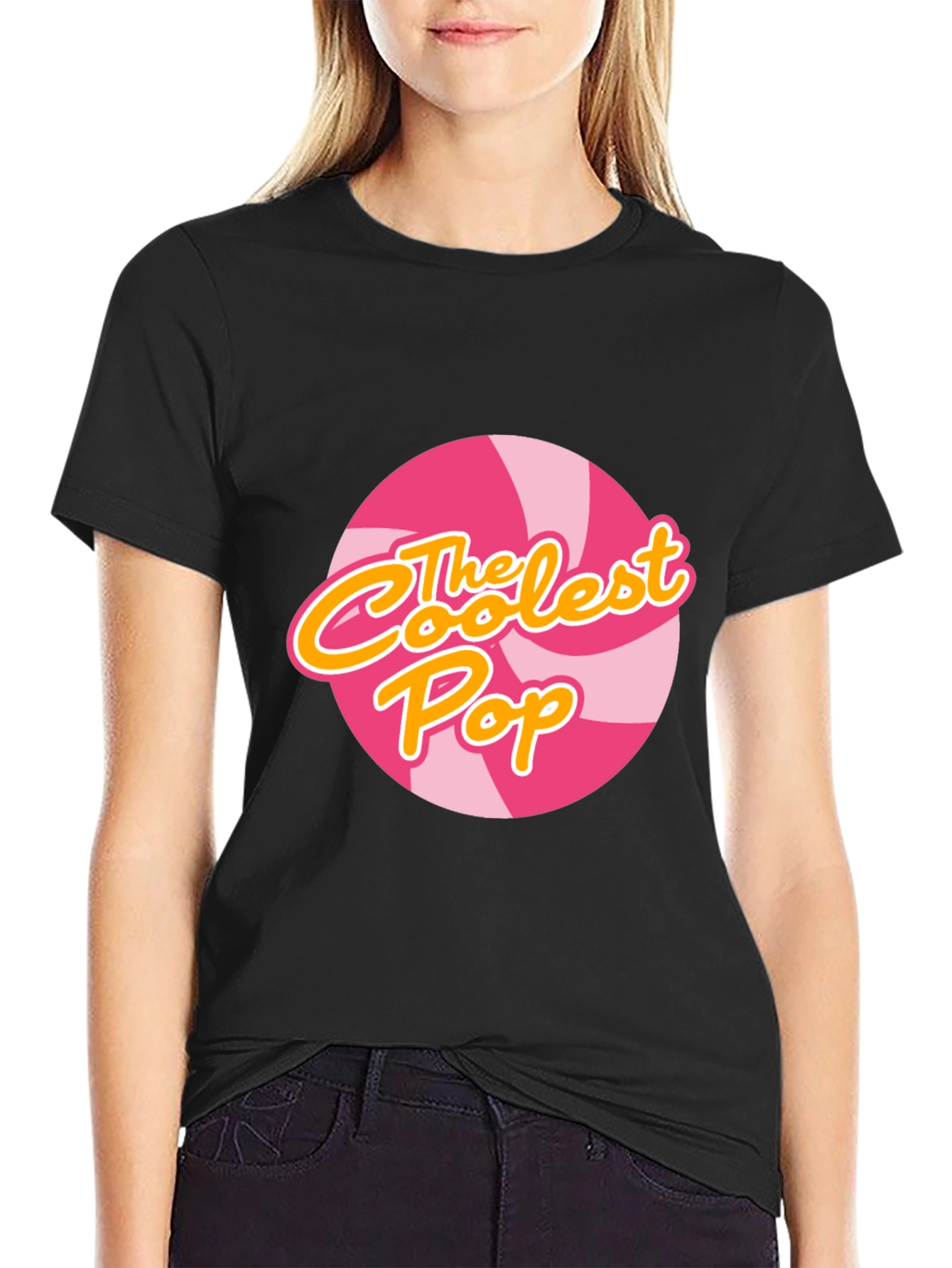 Coolest Pop Graphic T-Shirt - Candy Swirl Design