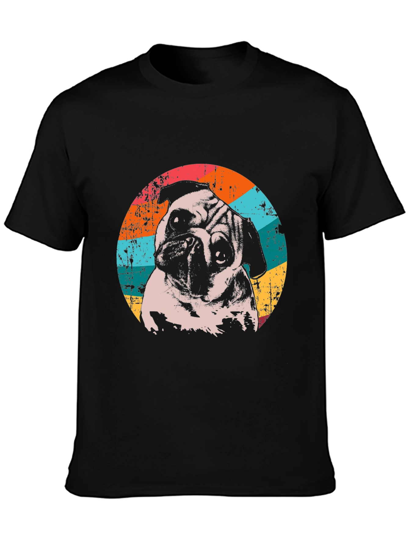 Retro Pug Graphic T-Shirt - Unique Dog Lover Tee