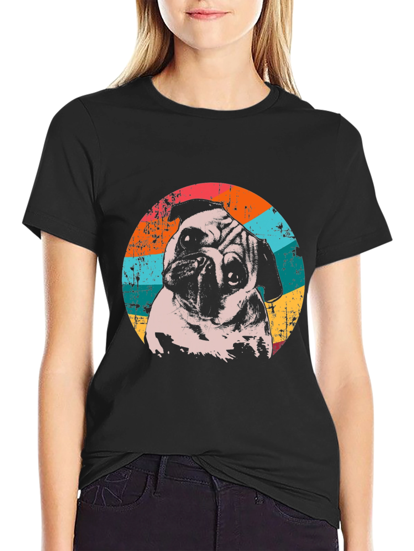 Retro Pug Graphic T-Shirt - Unique Dog Lover Tee