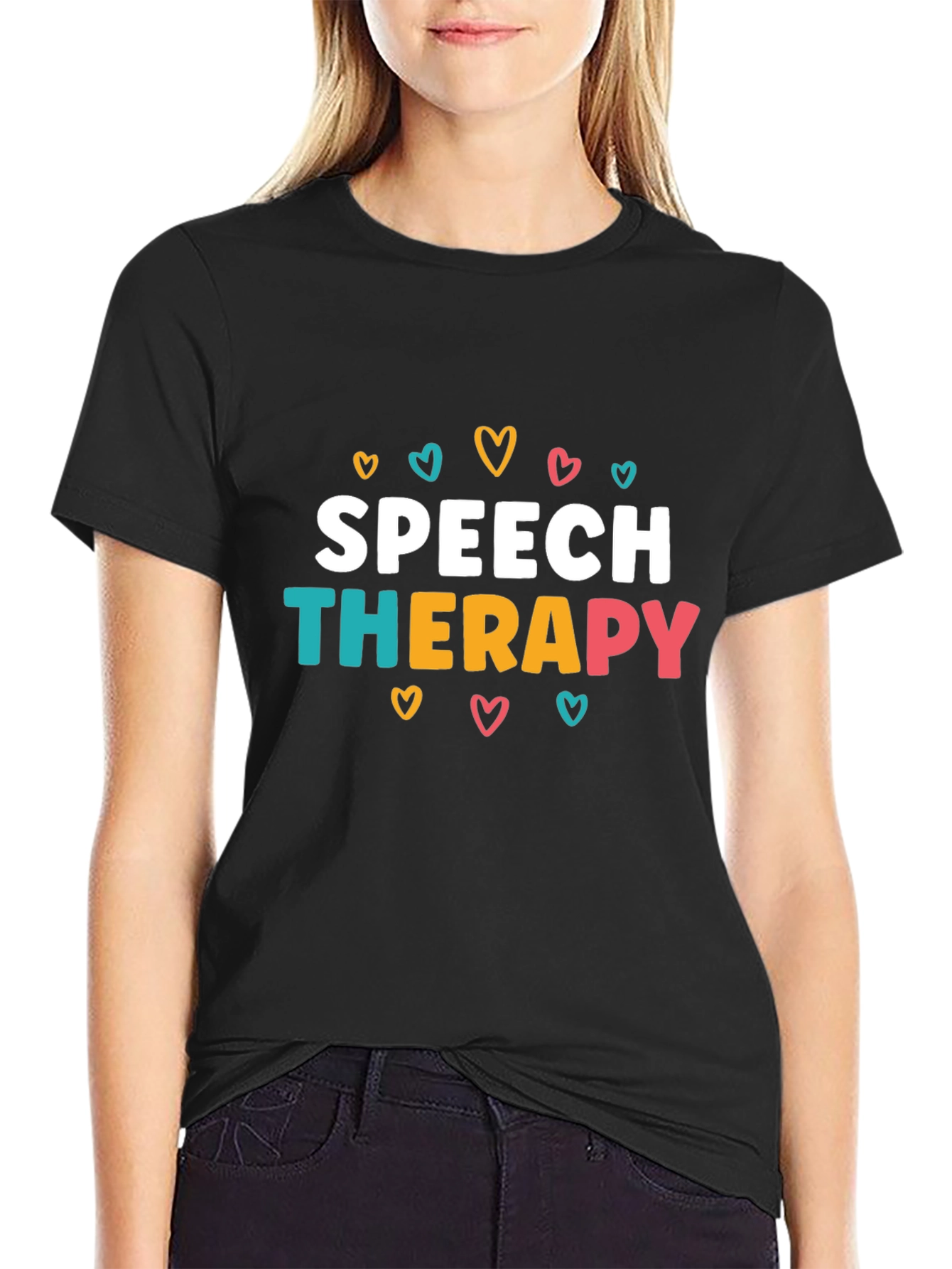 Speech Therapy Heart Graphic T-Shirt