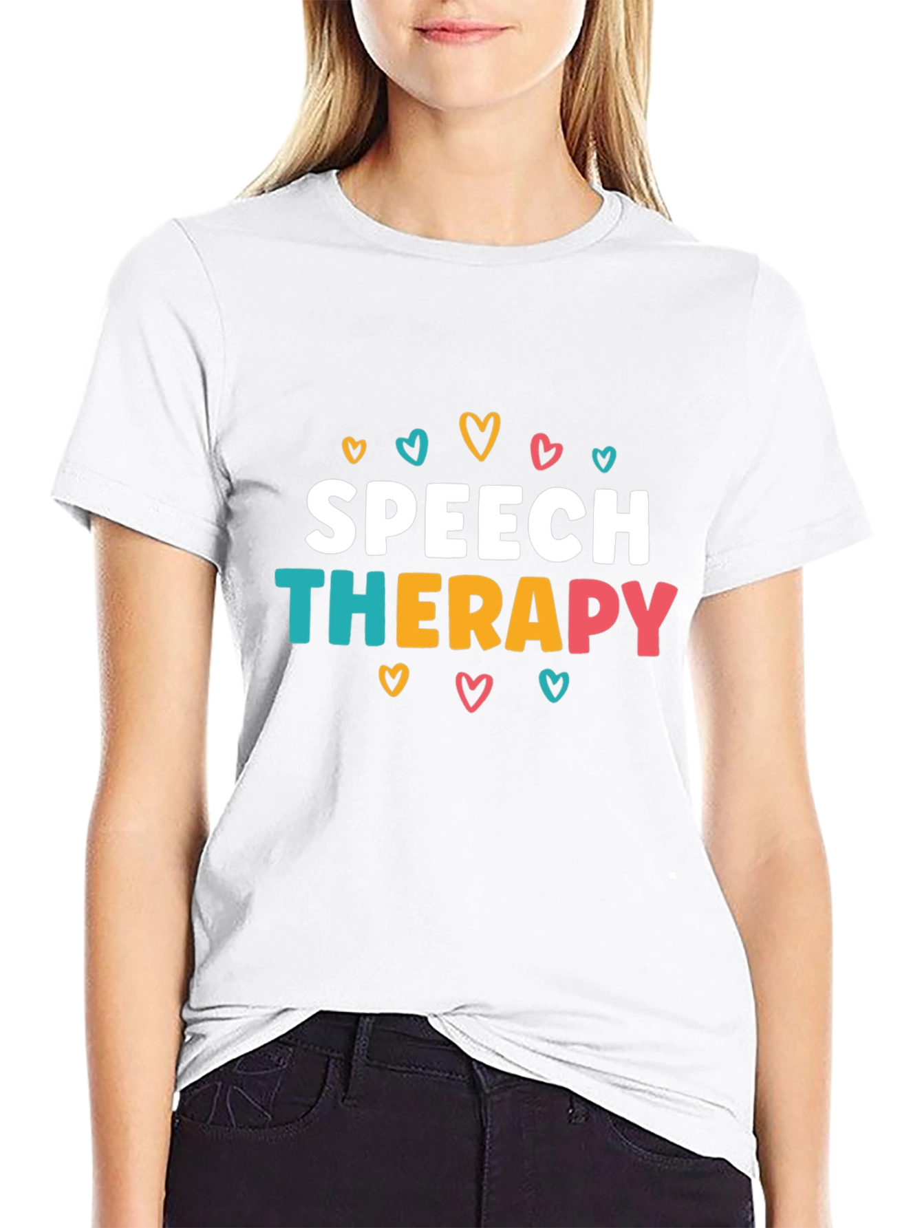 Speech Therapy Heart Graphic T-Shirt