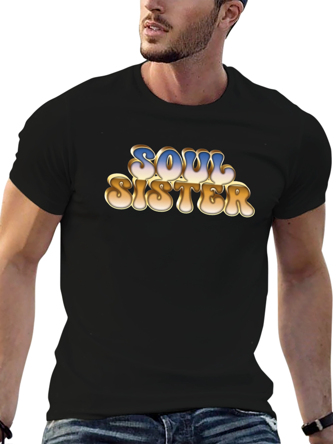 Soul Sister Graphic Tee - Retro Style Black T-Shirt