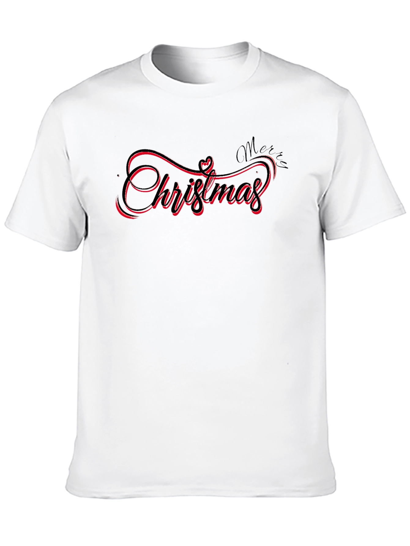 Christmas Script Black T-Shirt