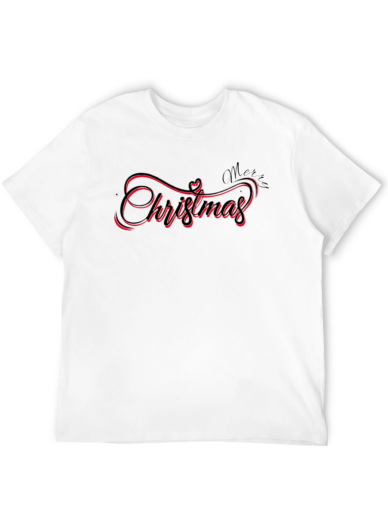 Christmas Script Black T-Shirt