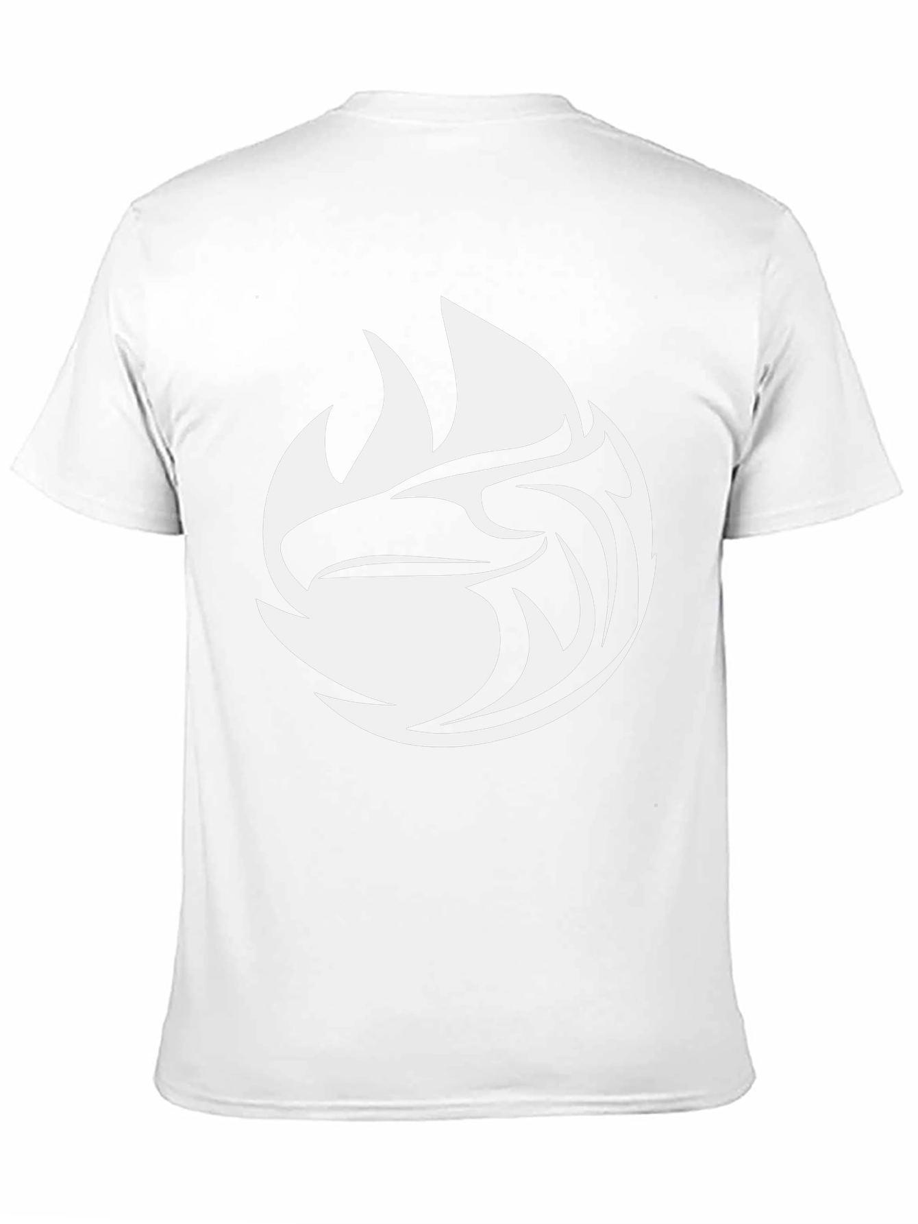 Black Tee with White Eagle Graphic