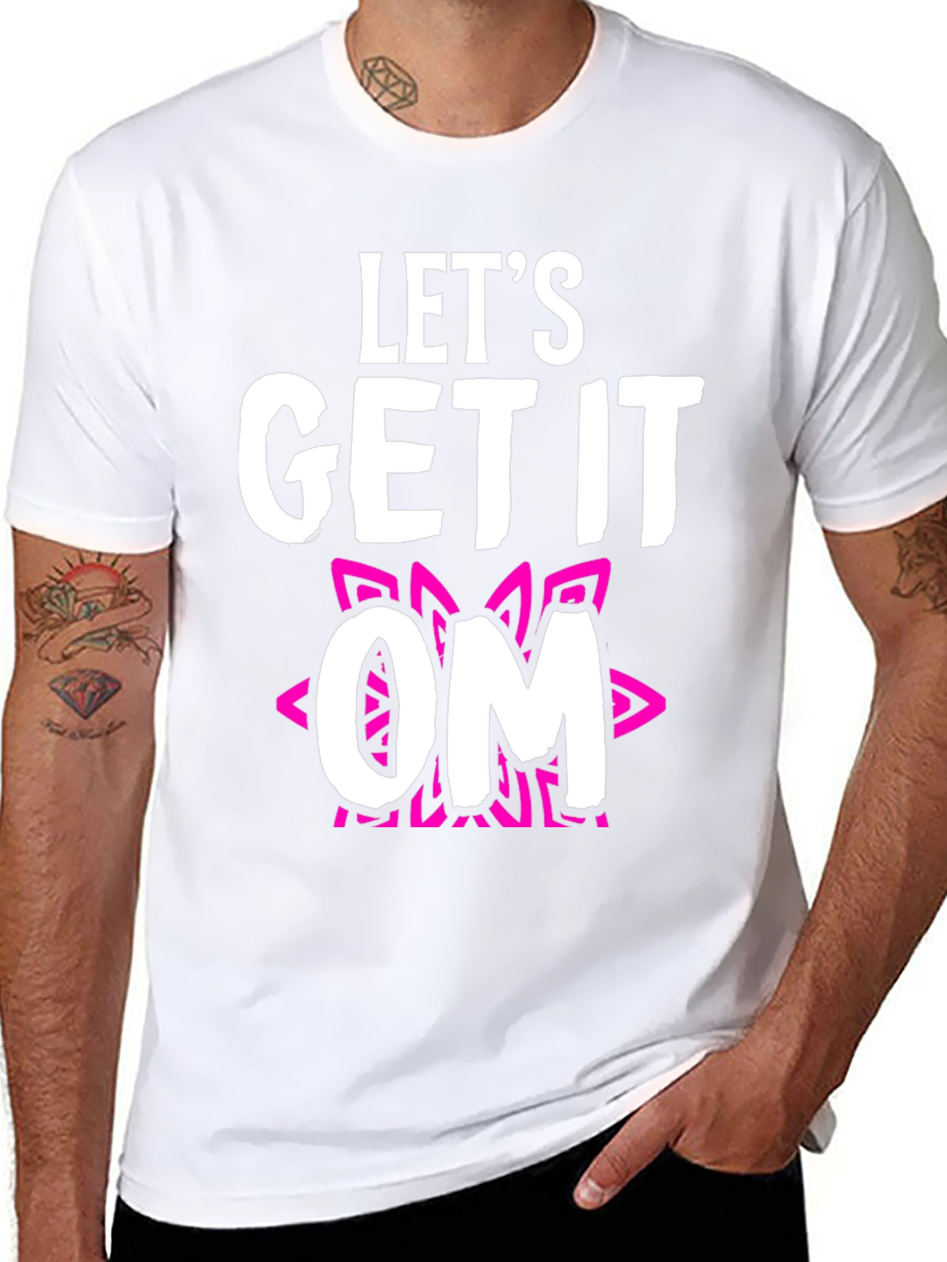 Lets Get It OM T-Shirt - Fun Yoga Tee